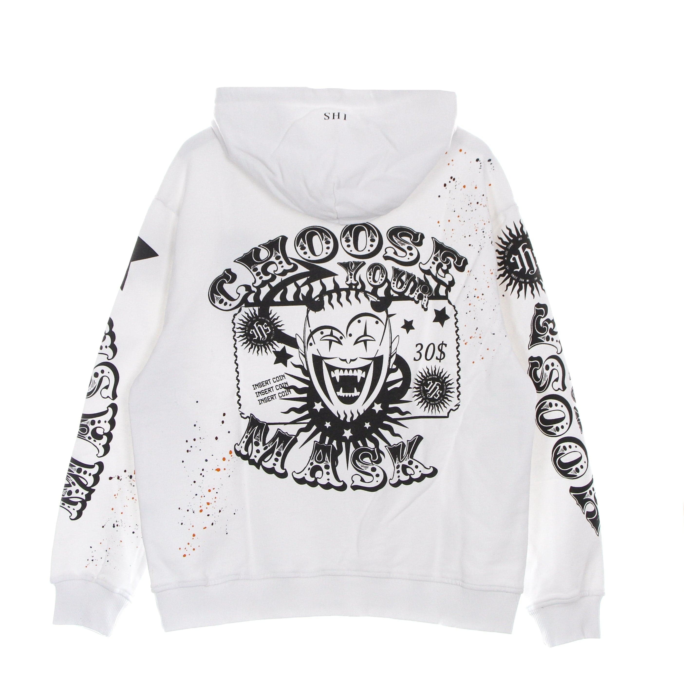 Men's Lightweight Hoodie Choose Your Mask Hoodie White