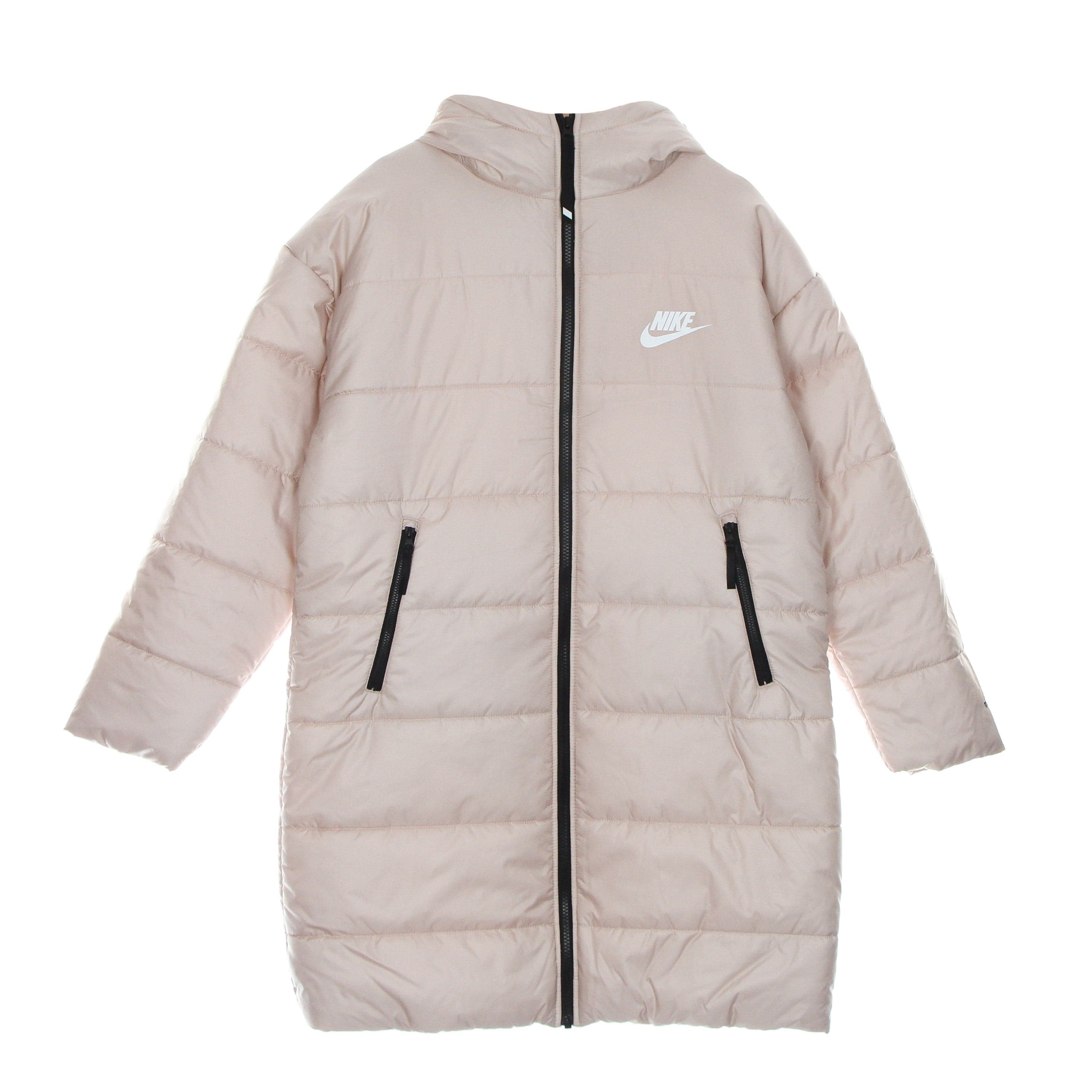 W Therma Fit Repel Classic Hooded Parka Women's Long Down Jacket Pink Oxford/black/white