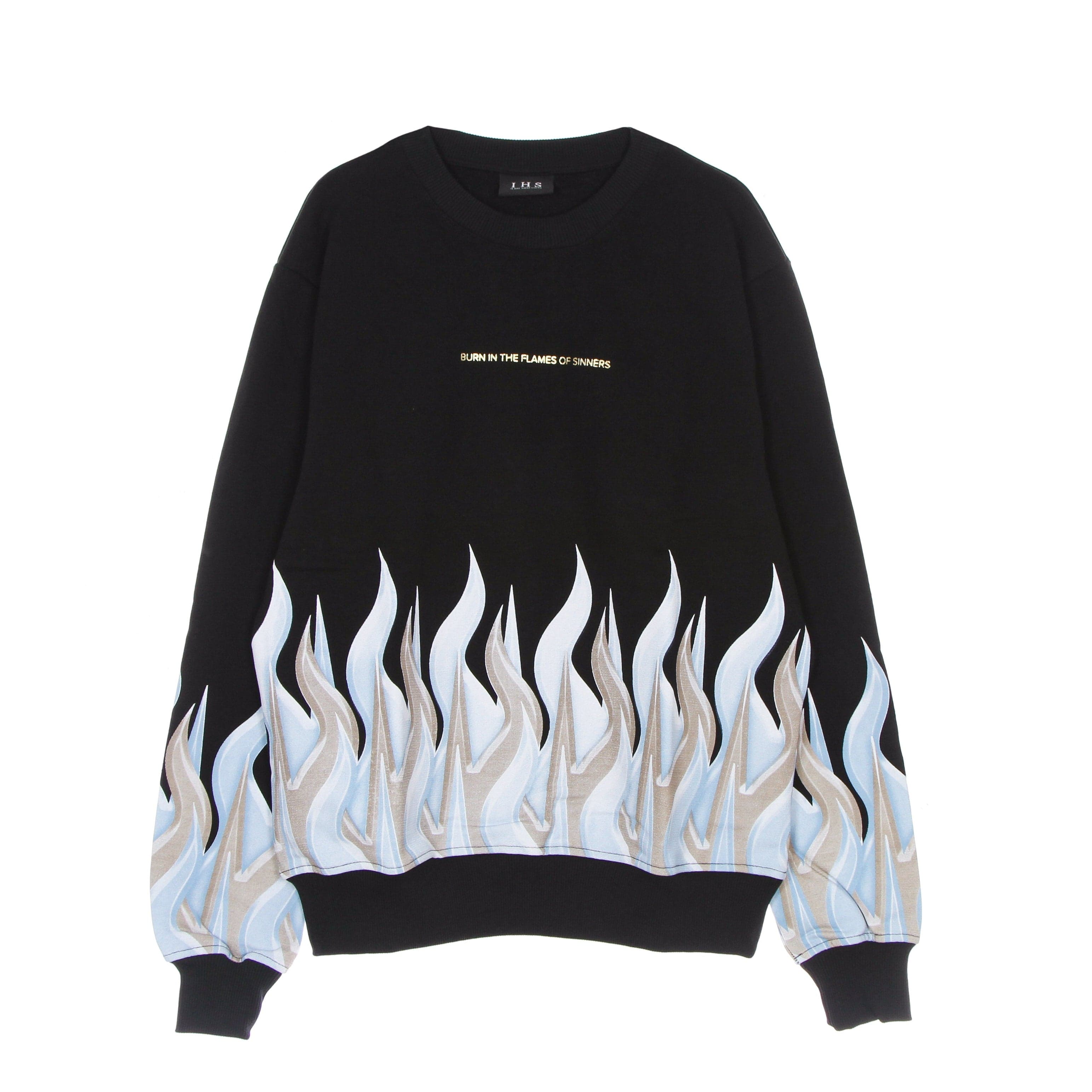 Men's Crewneck sweatshirt New Flames Sweatshirt Black