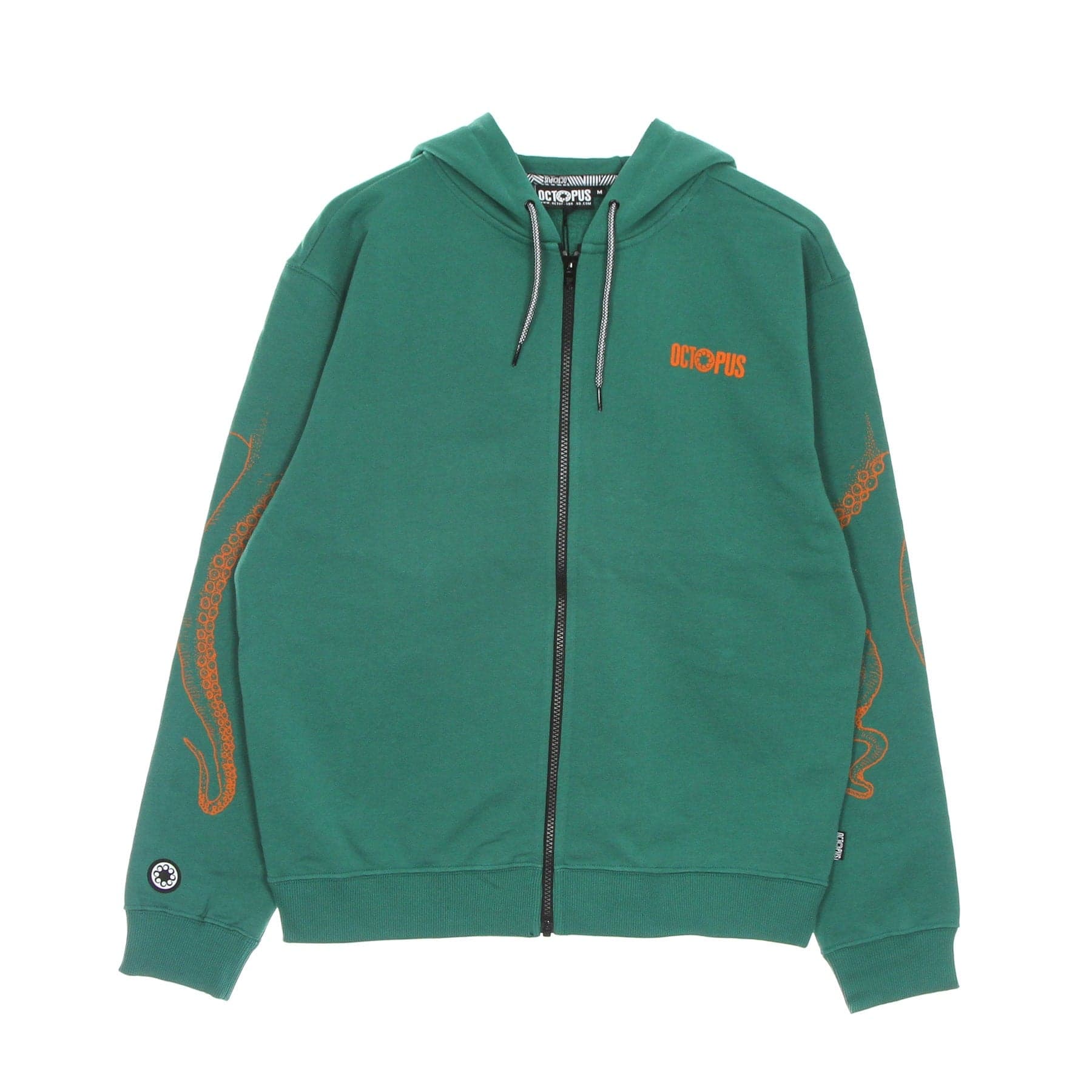 Men's Lightweight Hooded Zip Sweatshirt Outline Zip Hoodie Field Green