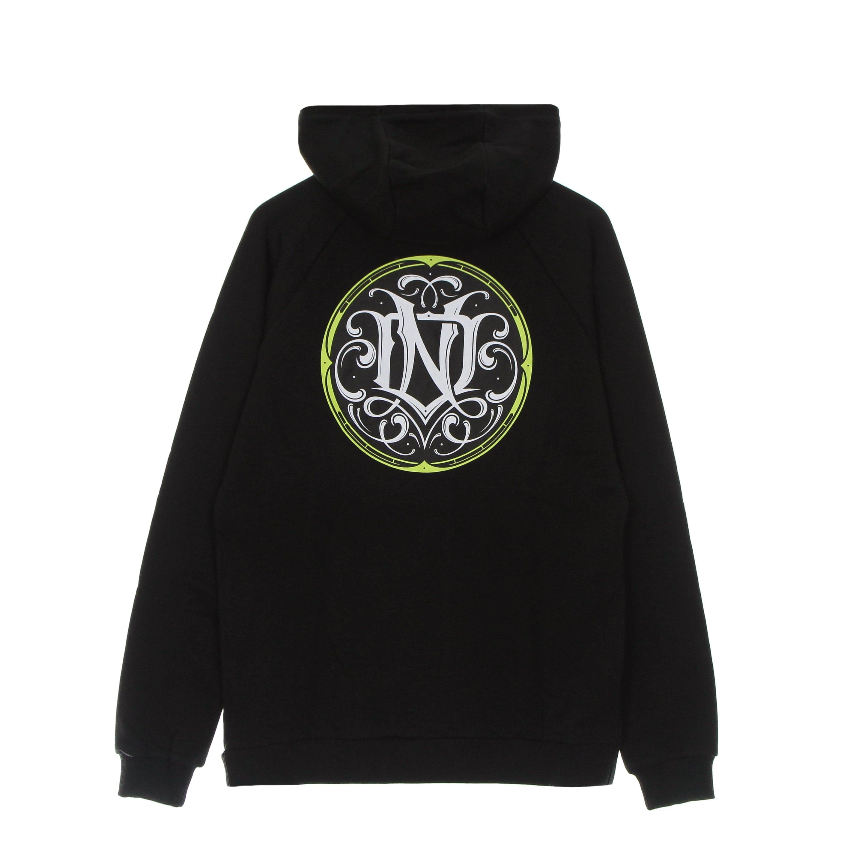 Men's Lightweight Hooded Sweatshirt Monogram Hoodie Black