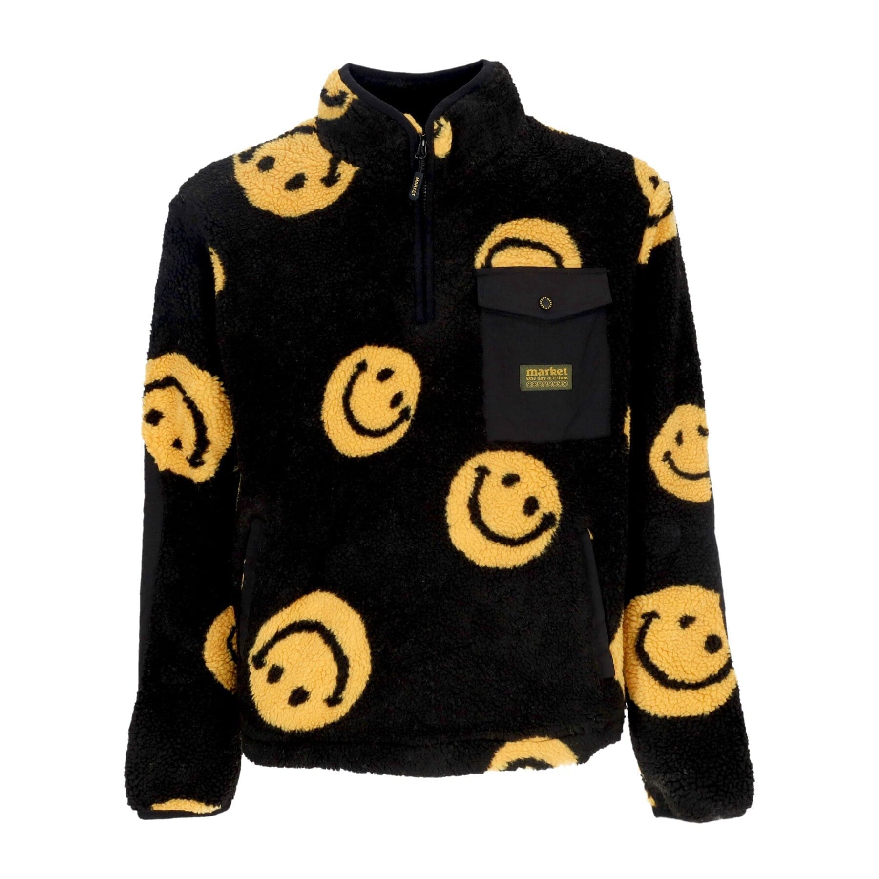 Men's All Over Print Jacket X Smiley Black Teddy Bear