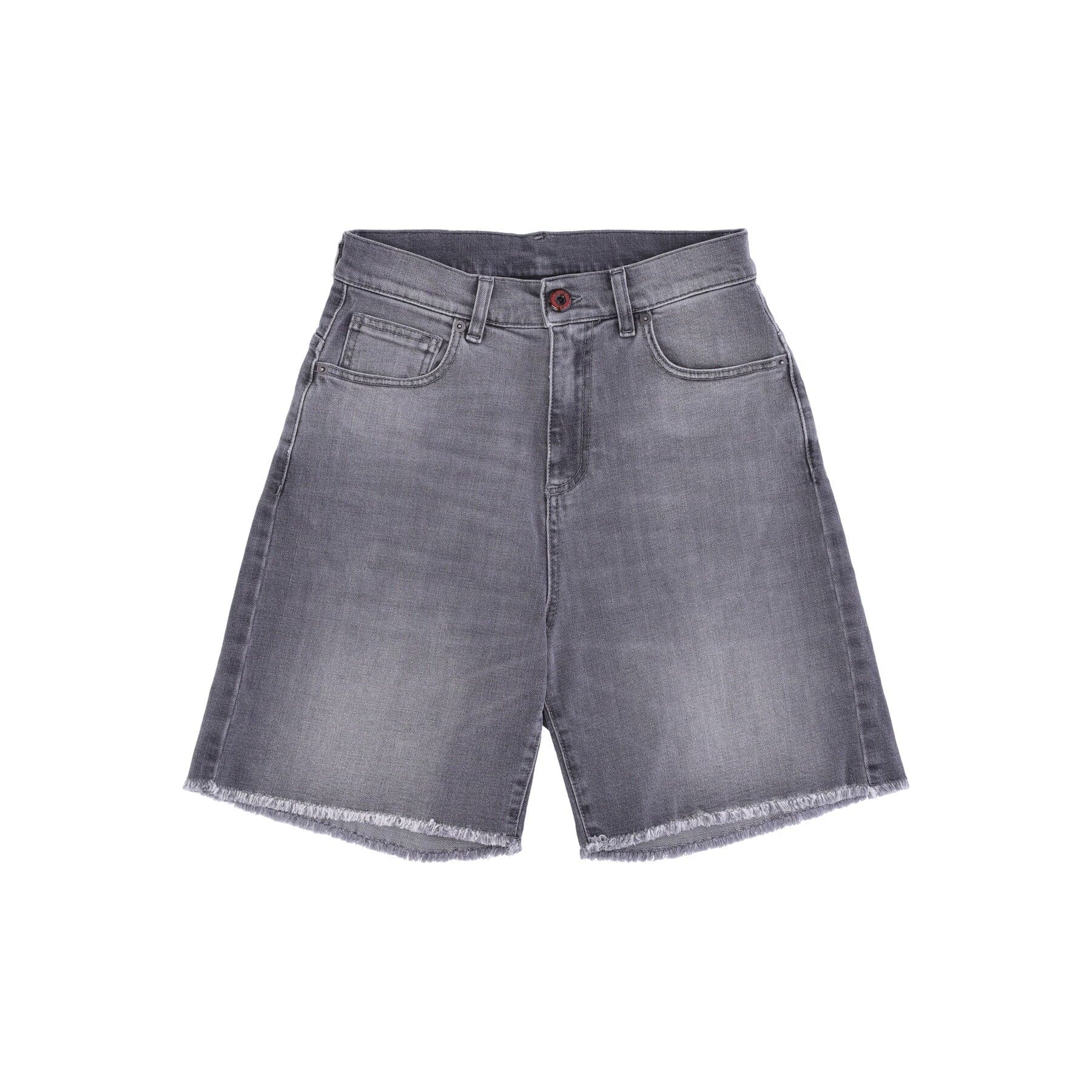 Men's Short Jeans Red Coating Denim Shorts Grey