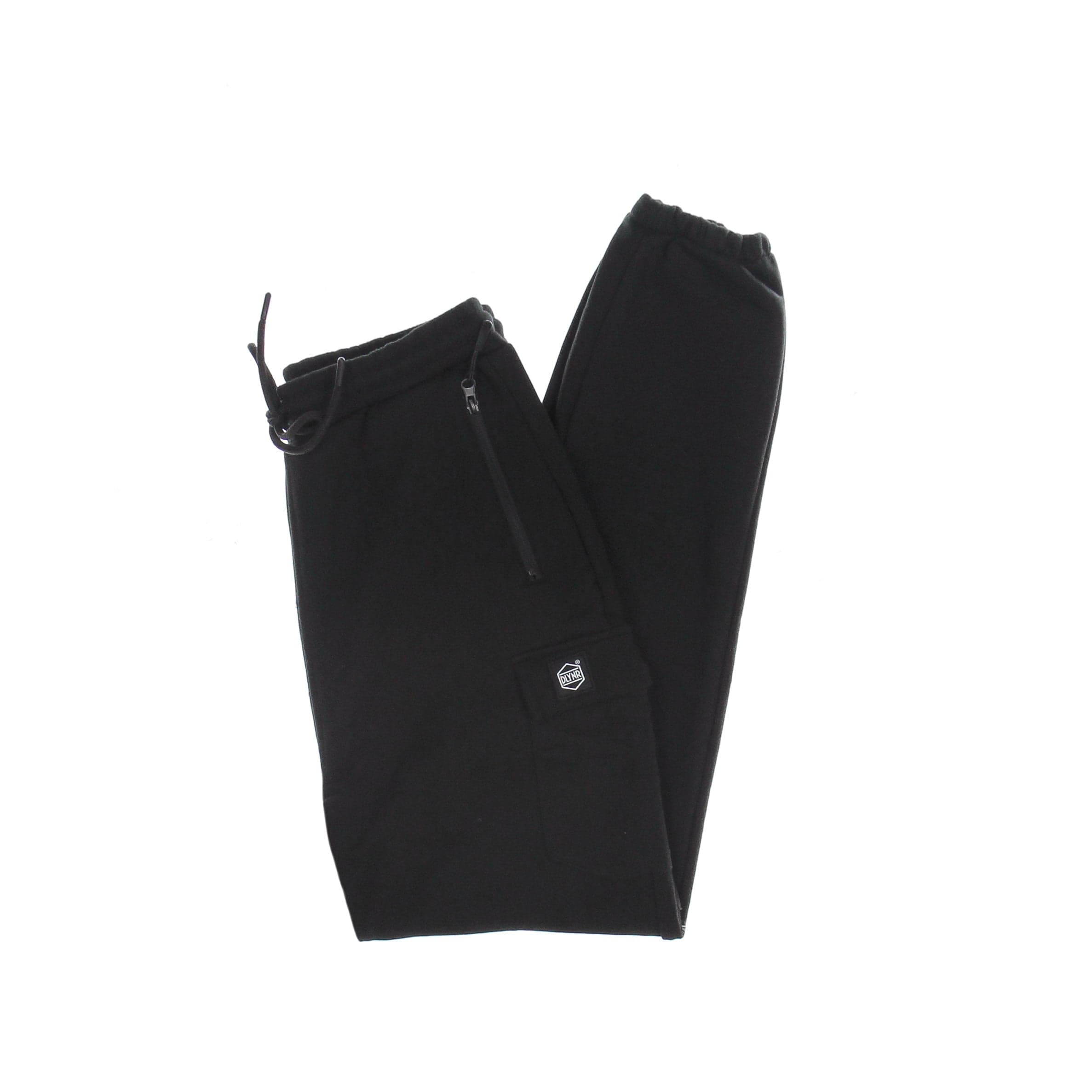 Men's Lightweight Tracksuit Pants Woven Square Label Cargo Sweatpants Black