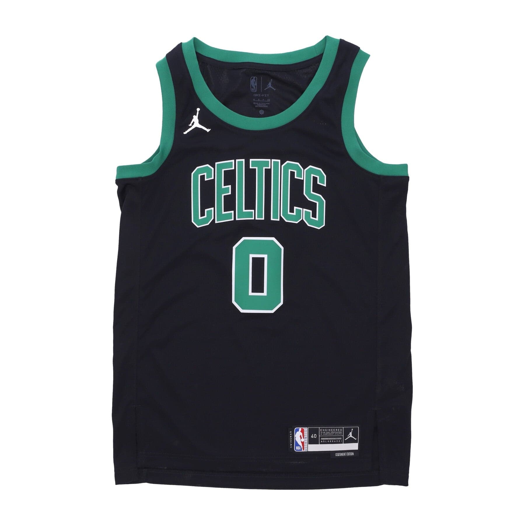 Men's NBA Statement Edition 22 Dri-fit Swingman Jersey No 0 Jayson Tatum Black Tank Top