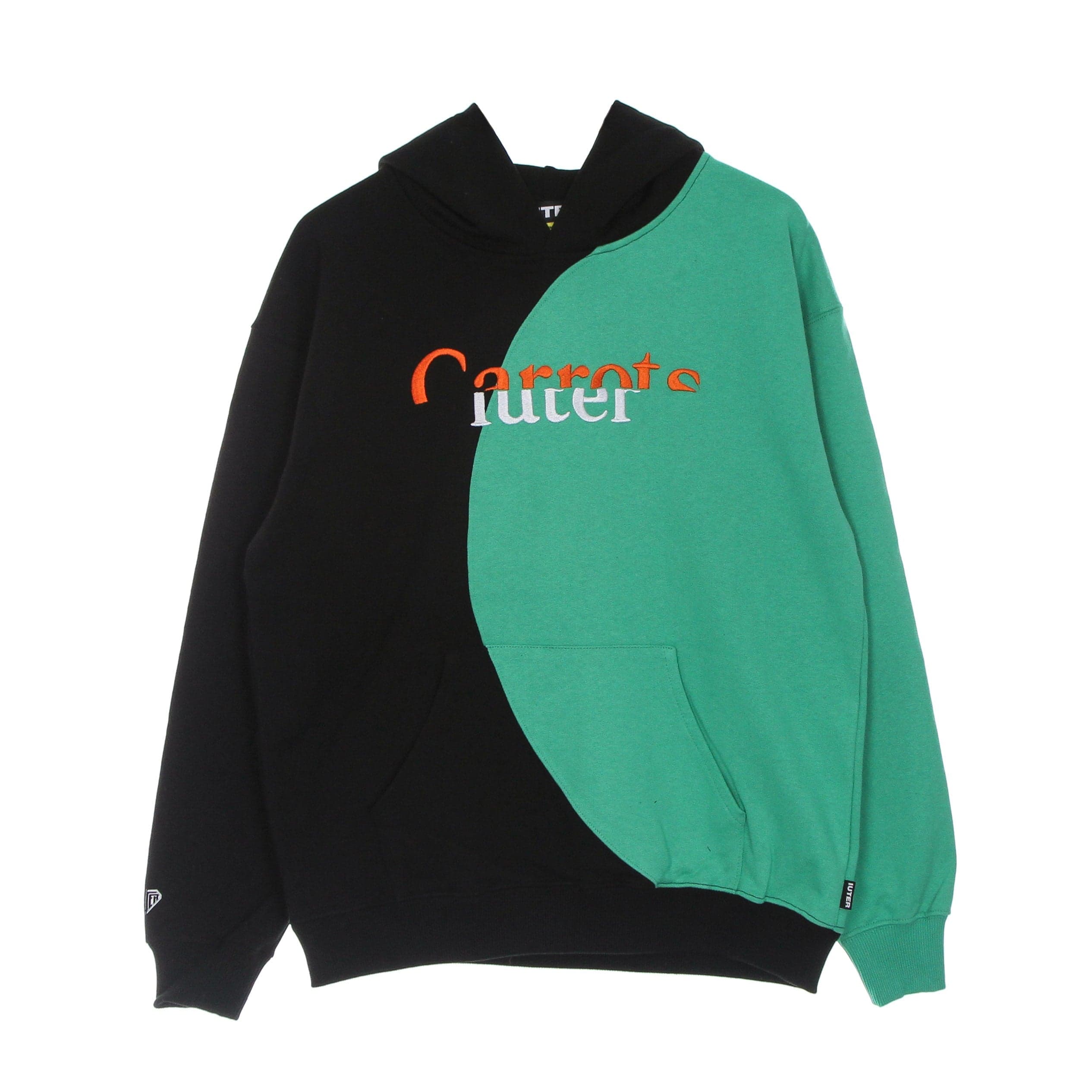 Men's Lightweight Hooded Sweatshirt Split Hoodie X Carrots Black