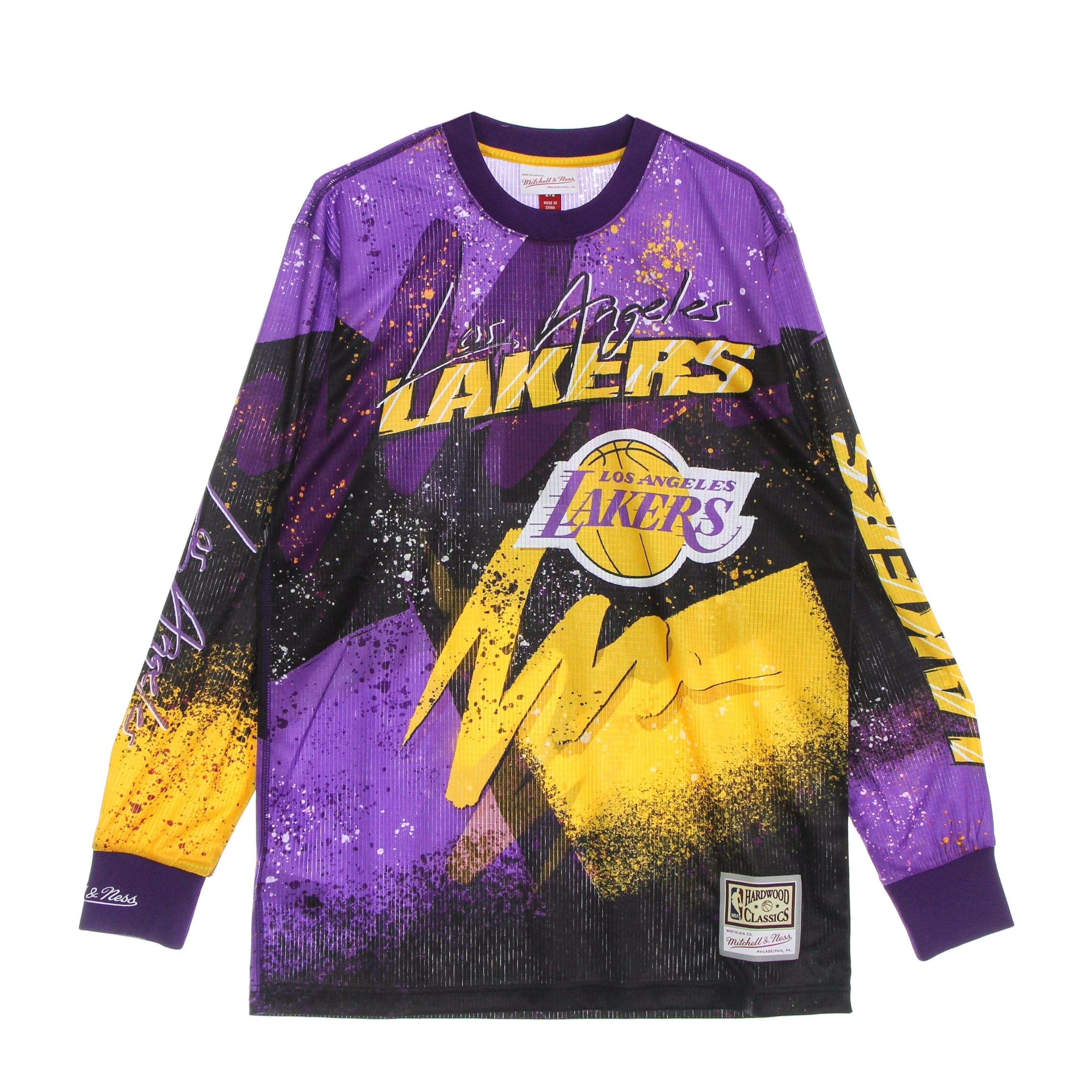 Men's Long Sleeve T-Shirt Nba Hyper Hoops Moto L/s Hardwood Classics Loslak Dark Purple