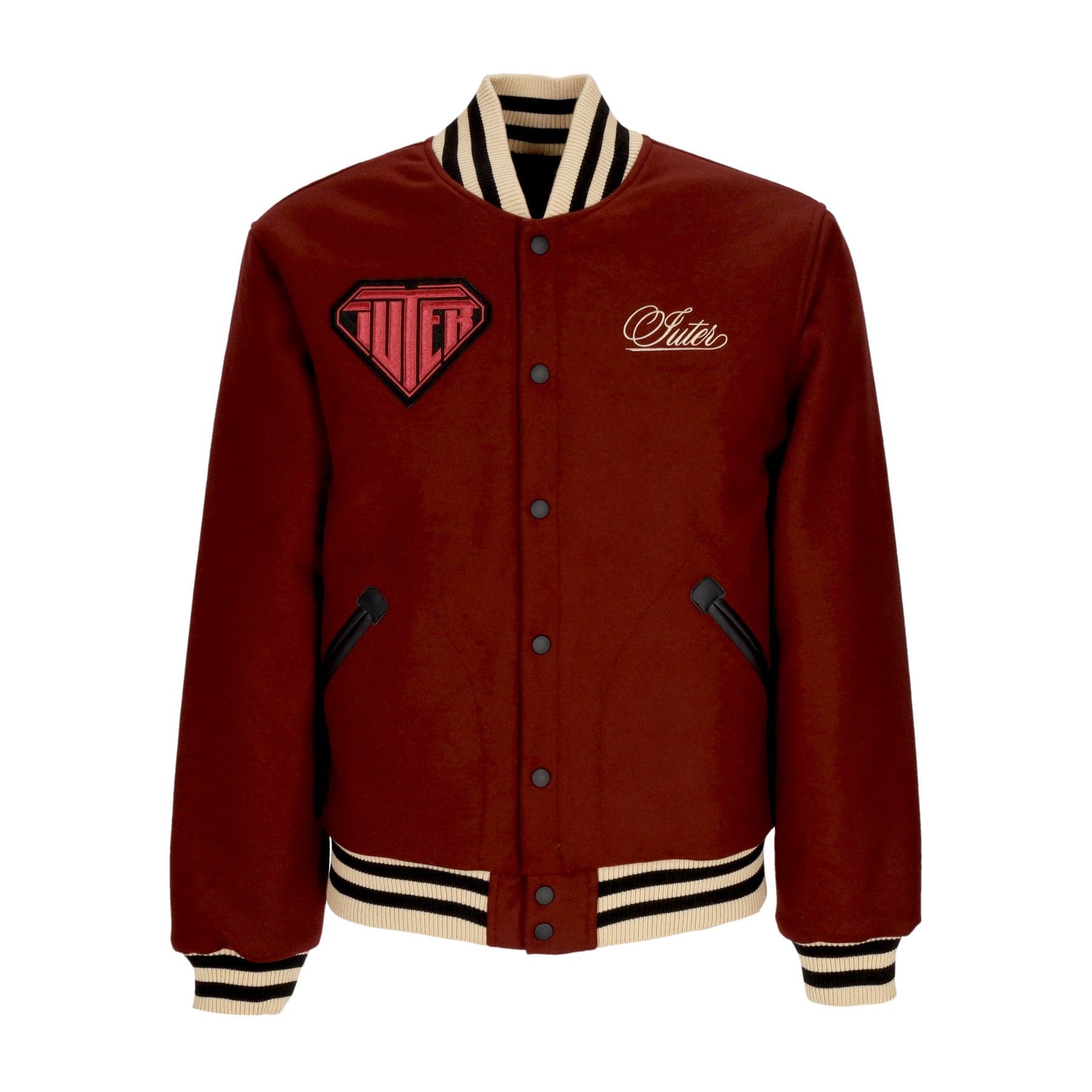 Family Varsity Burgundy Men's College Jacket