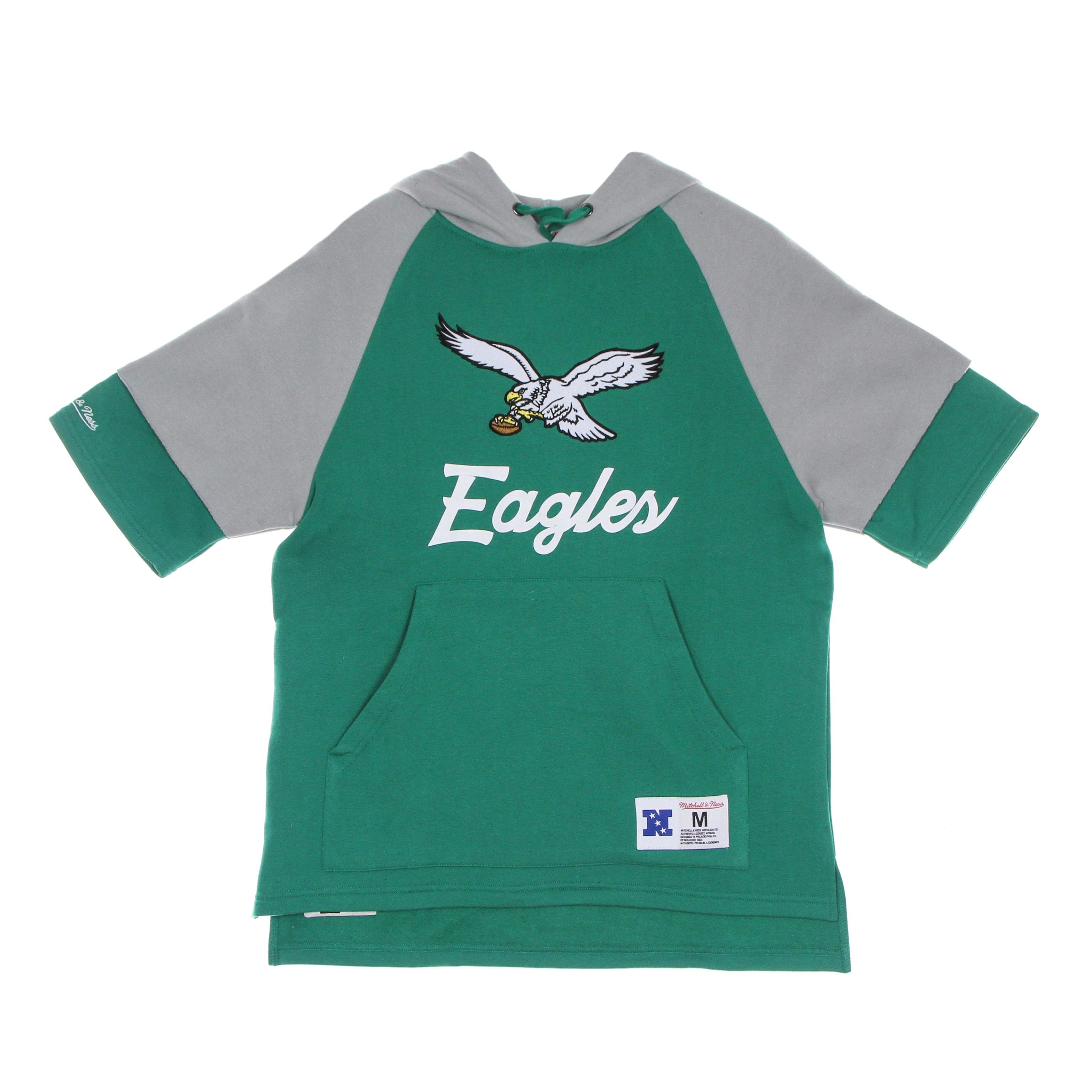 Men's Short Sleeve Hoodie Nfl Fleece Hoodie Phieag Dark Green