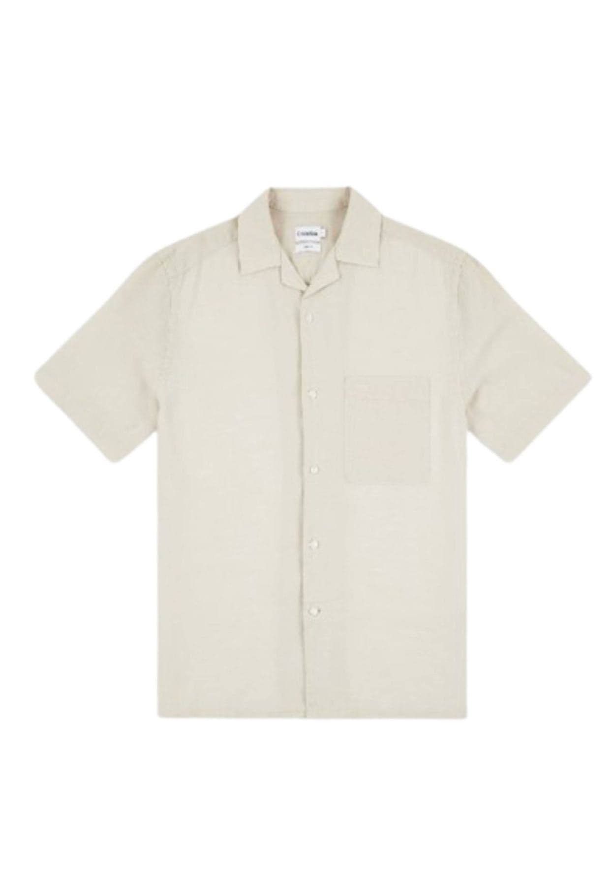 calvin klein LINEN COTTON CUBAN SS SHIRT