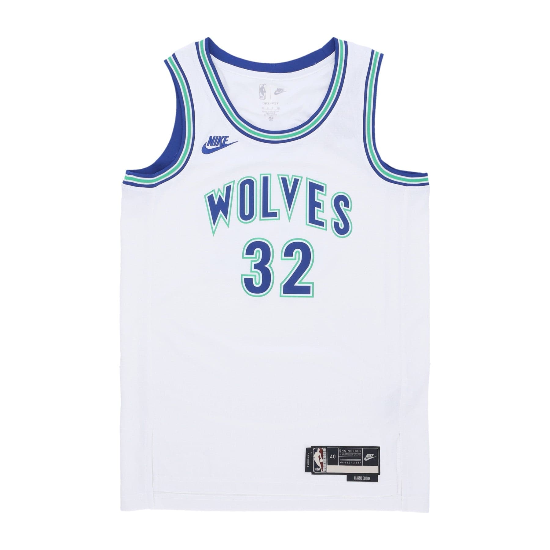 Men's Basketball Tank Top Nba Hardwood Classics 23 Dri-fit Swingman Jersey No 32 Towns Karl-anth Mintim White