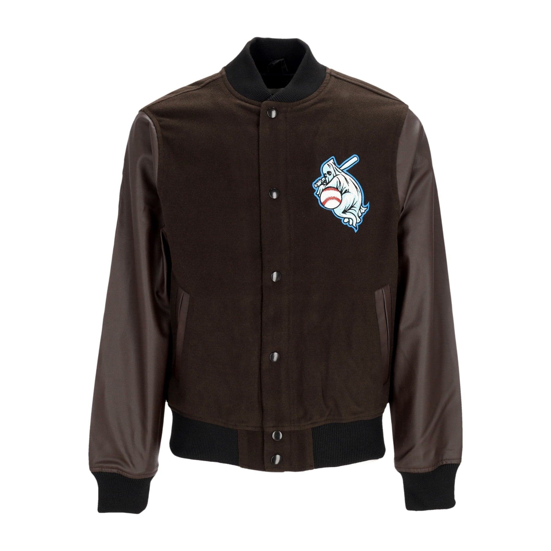 Ghost Varsity Jacket Men's College Jacket Brown
