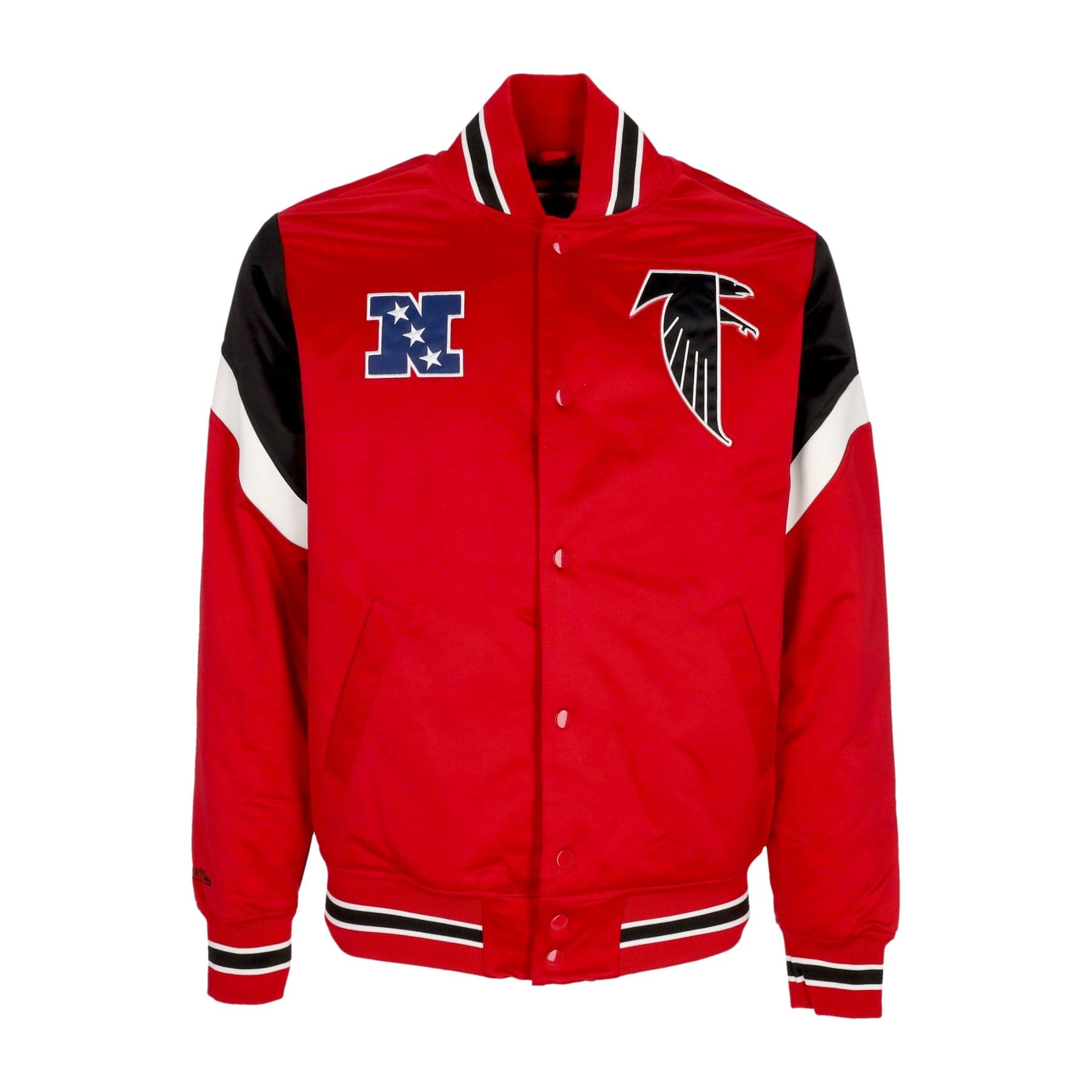 Men's Bomber Jacket Nfl Heavyweight Satin Jacket Atlfal Original Team Colors