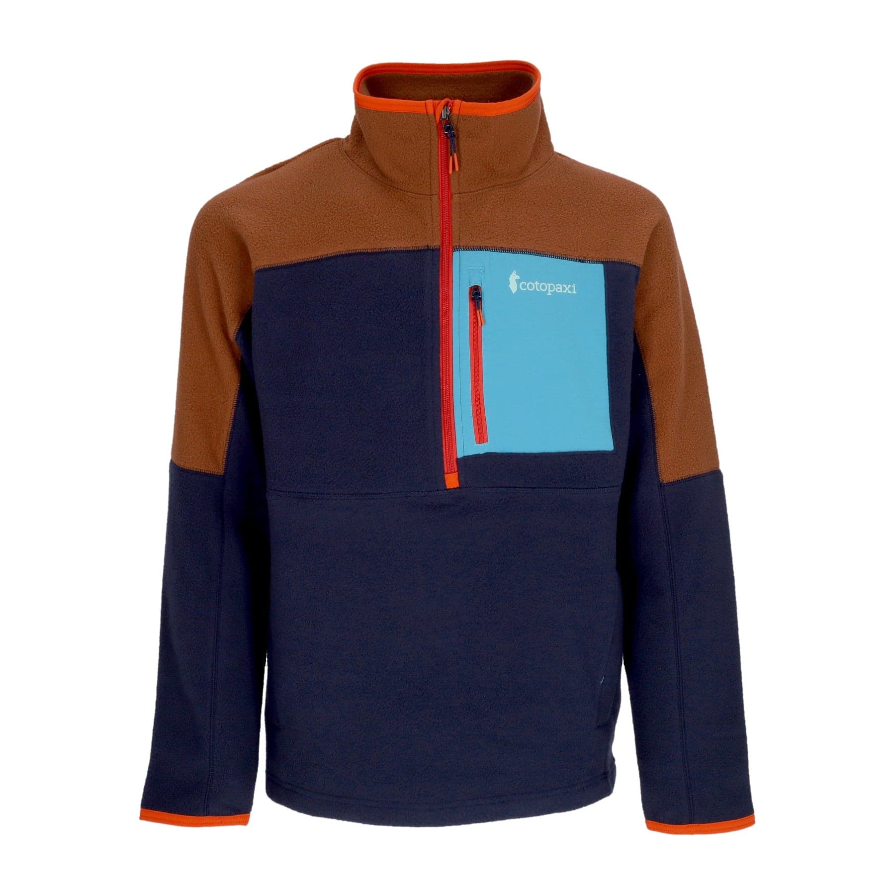 Abrazo Men's Fleece Jacket Half-zip Fleece Jacket Acorn/maritime