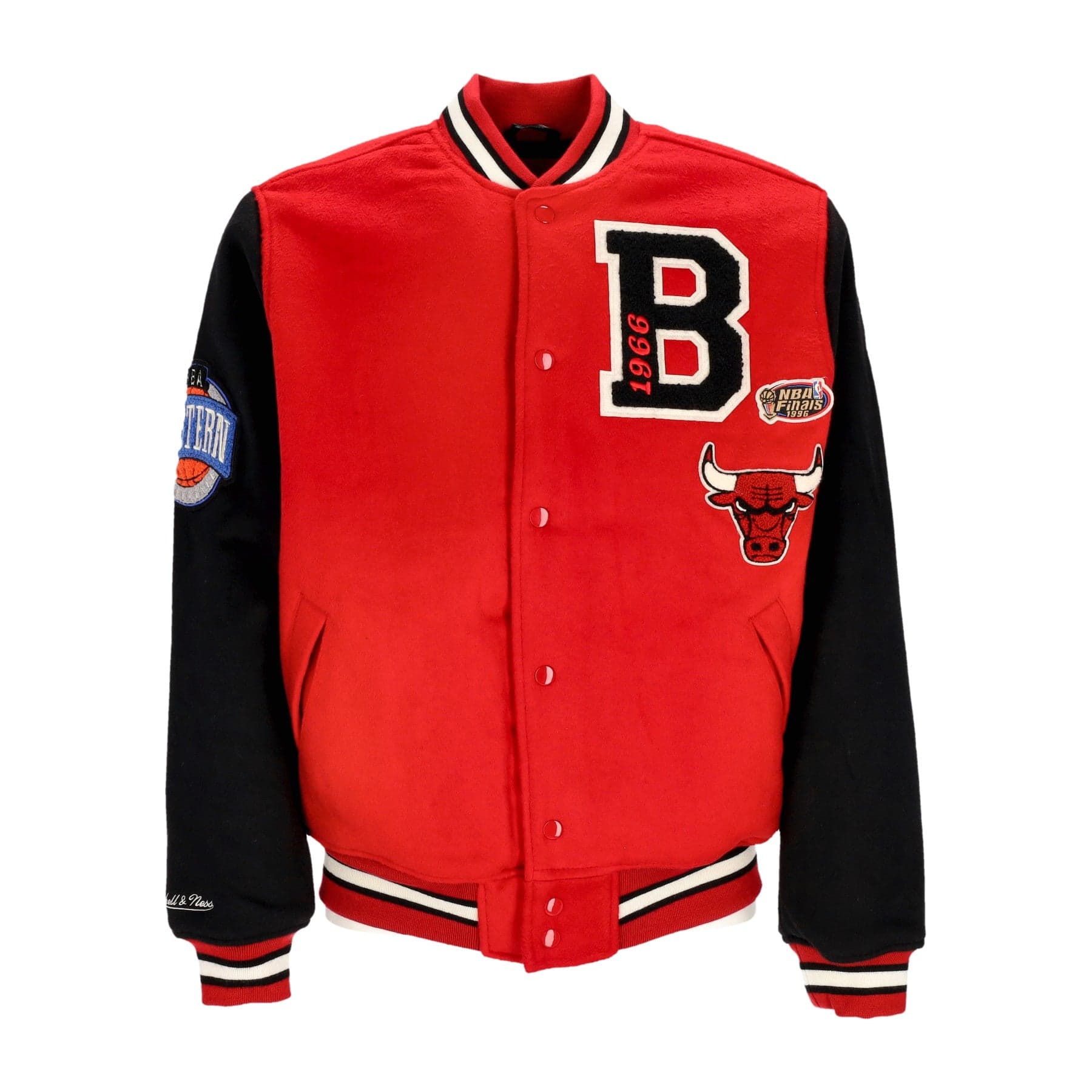 Men's College Jacket NBA Team Legacy Varsity Jacket Chibul Red/black