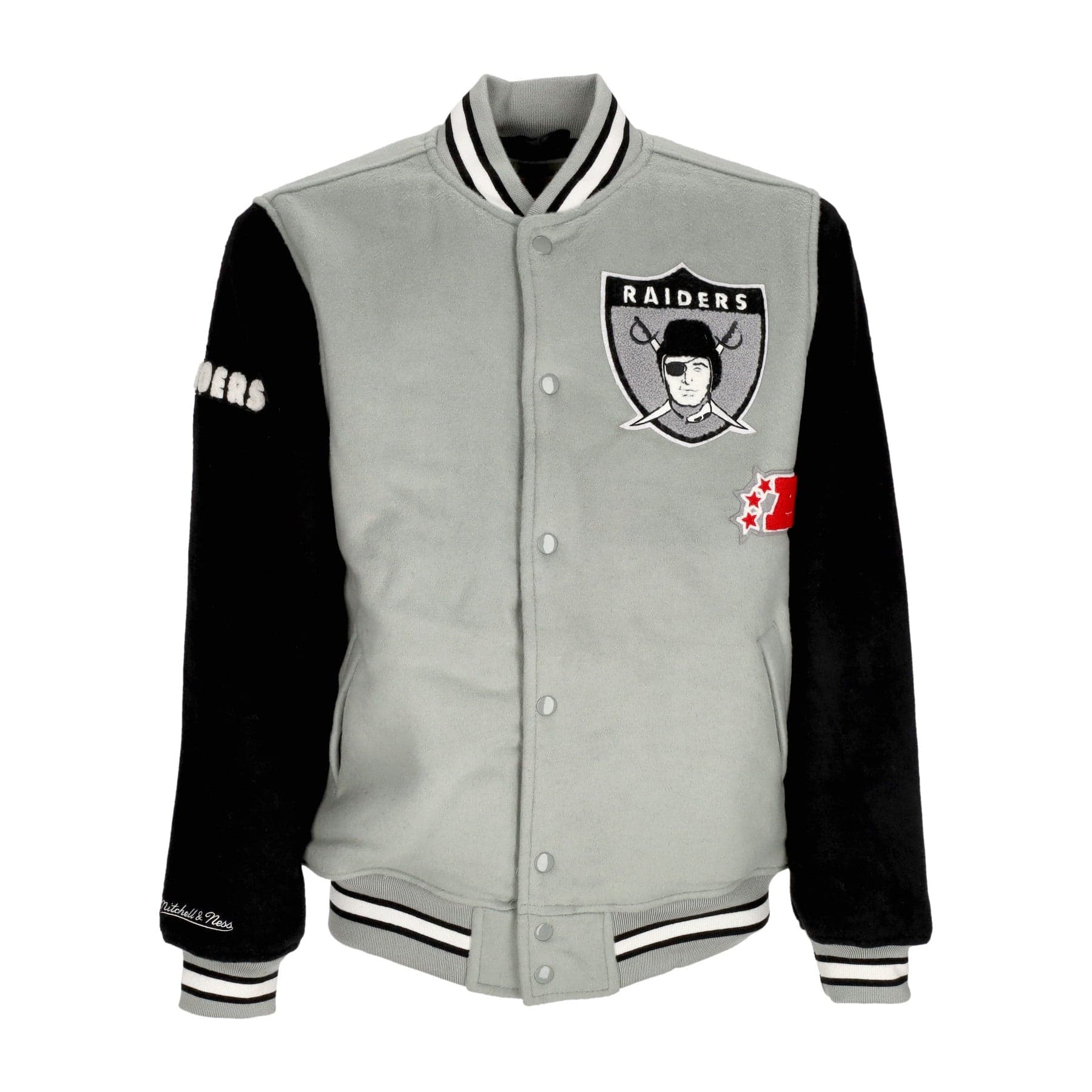 College Jacket Men's NFL Team Legacy Varsity Jacket Oakrai Black/silver