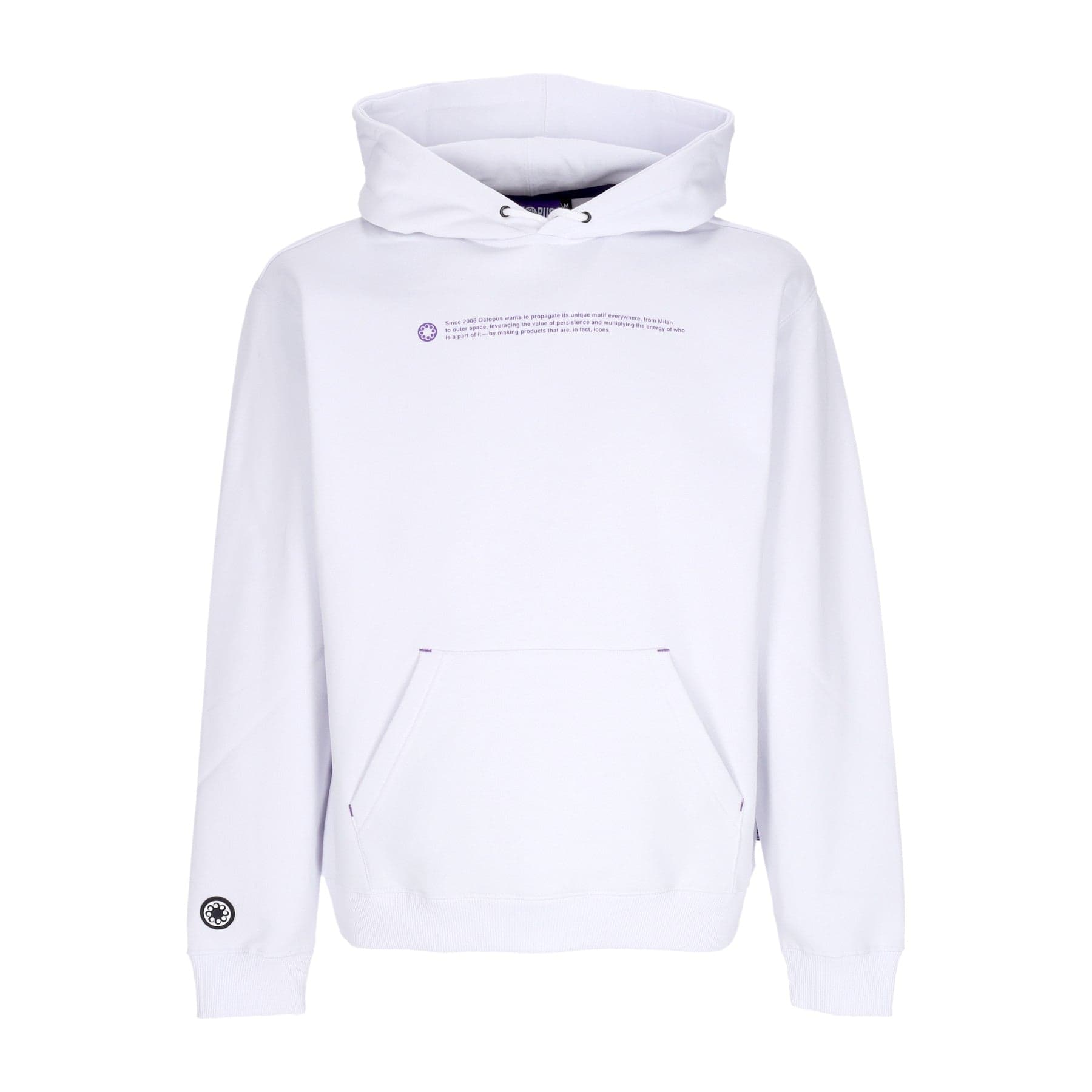 Men's Hoodie Outline Logo Hoodie White