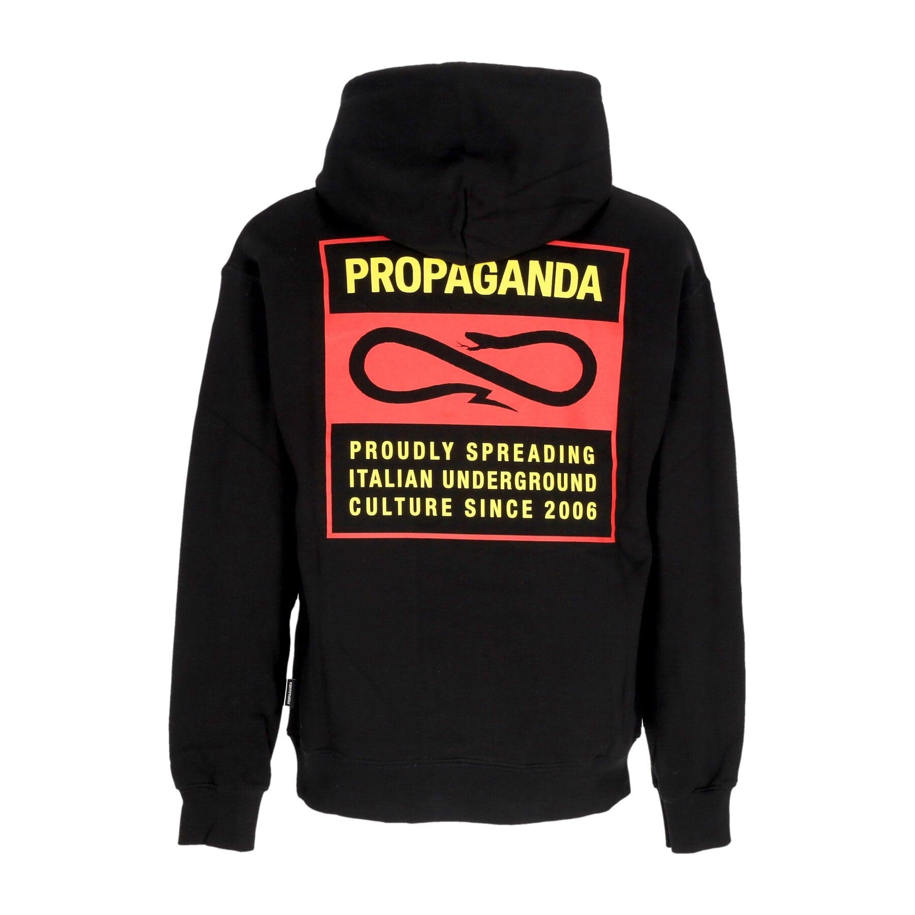 Men's Hoodie Logo Label Hoodie Black