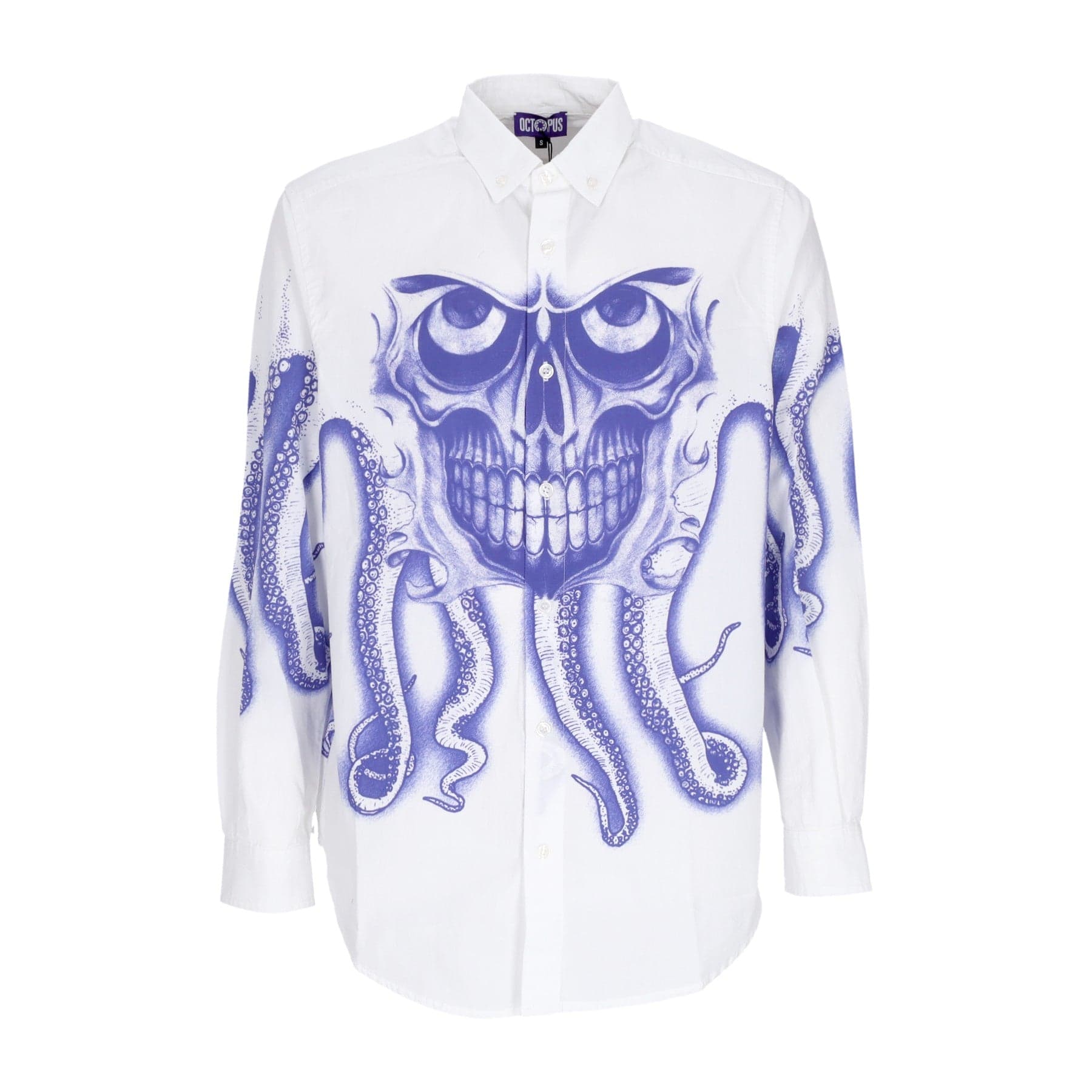 Men's Long Sleeve Shirt Skull L/s Shirt White