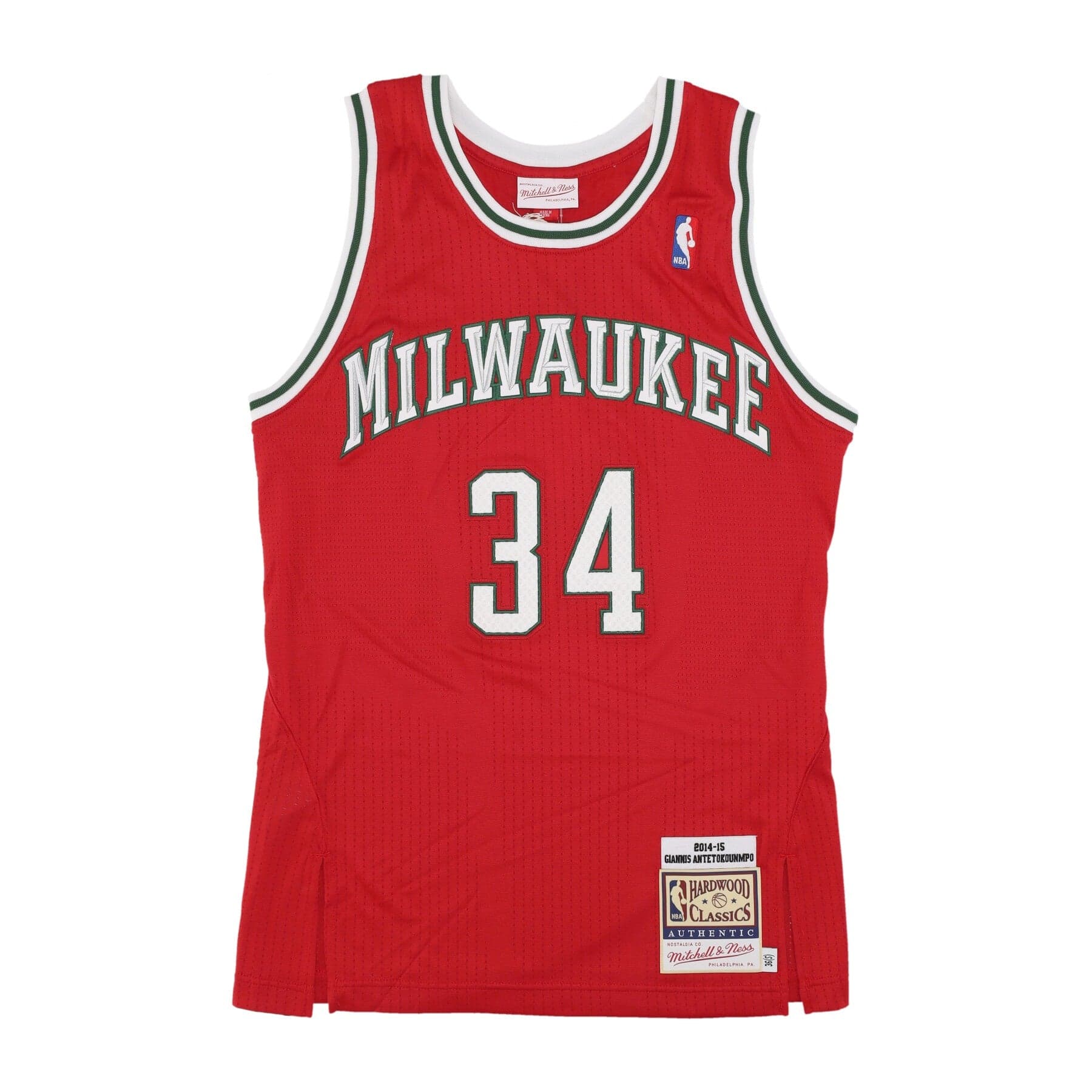 Men's Basketball Tank Top Nba Home Jersey 2014 No 34 Giannis Antetokounmpo Milbuc Red