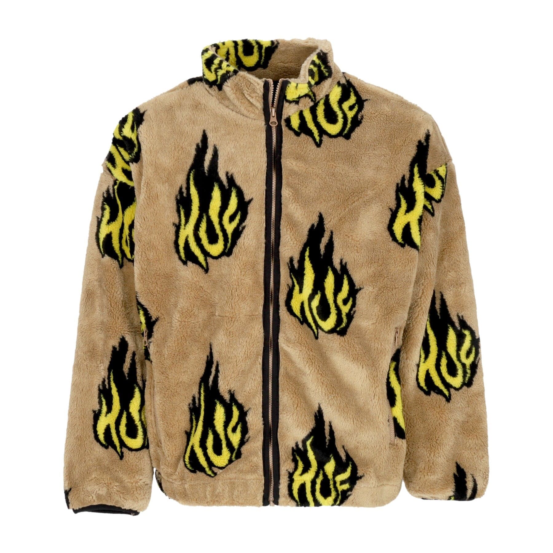 Men's Flamin Zip Sherpa Fleece Oatmeal Bear