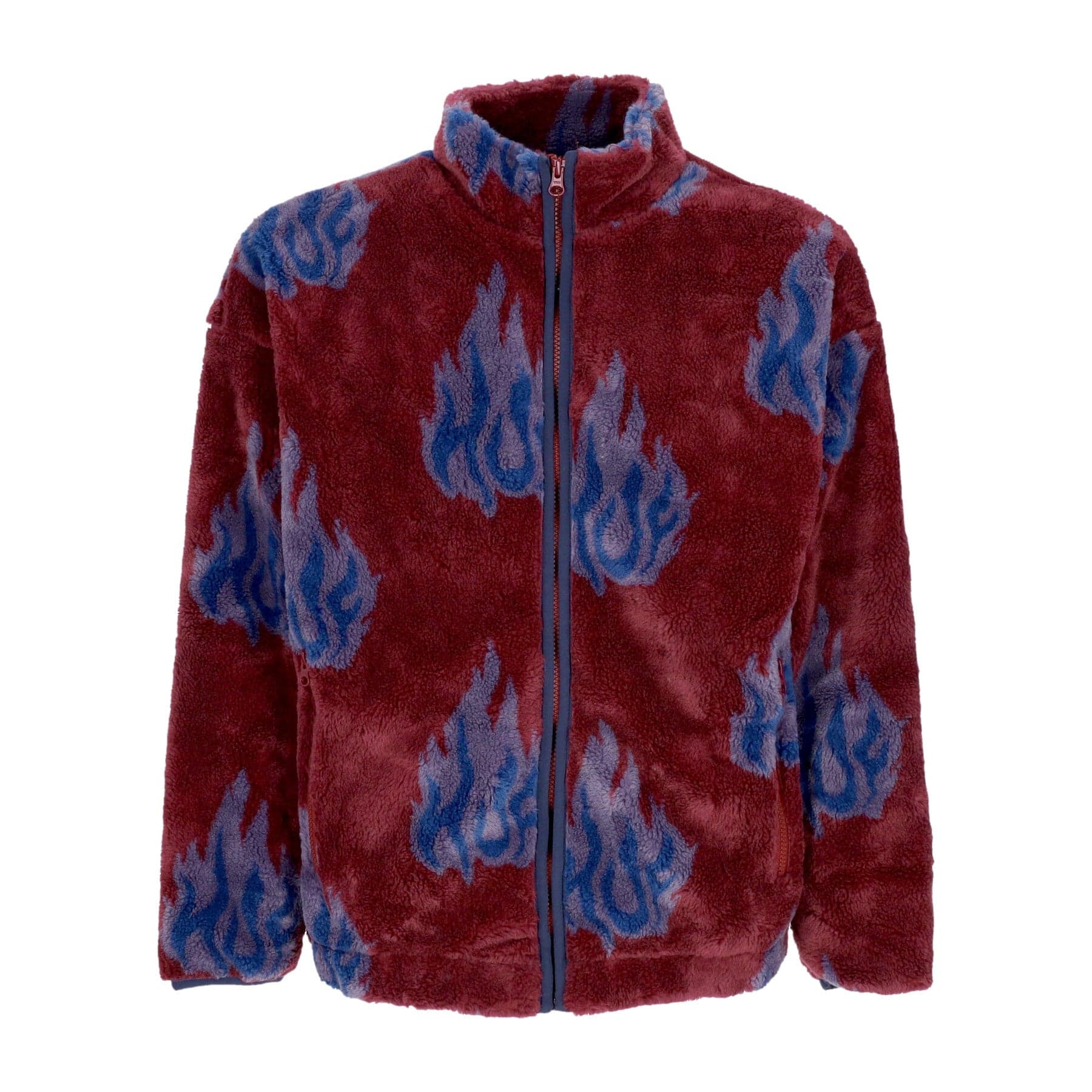 Men's Flamin Zip Sherpa Fleece Berry Bear