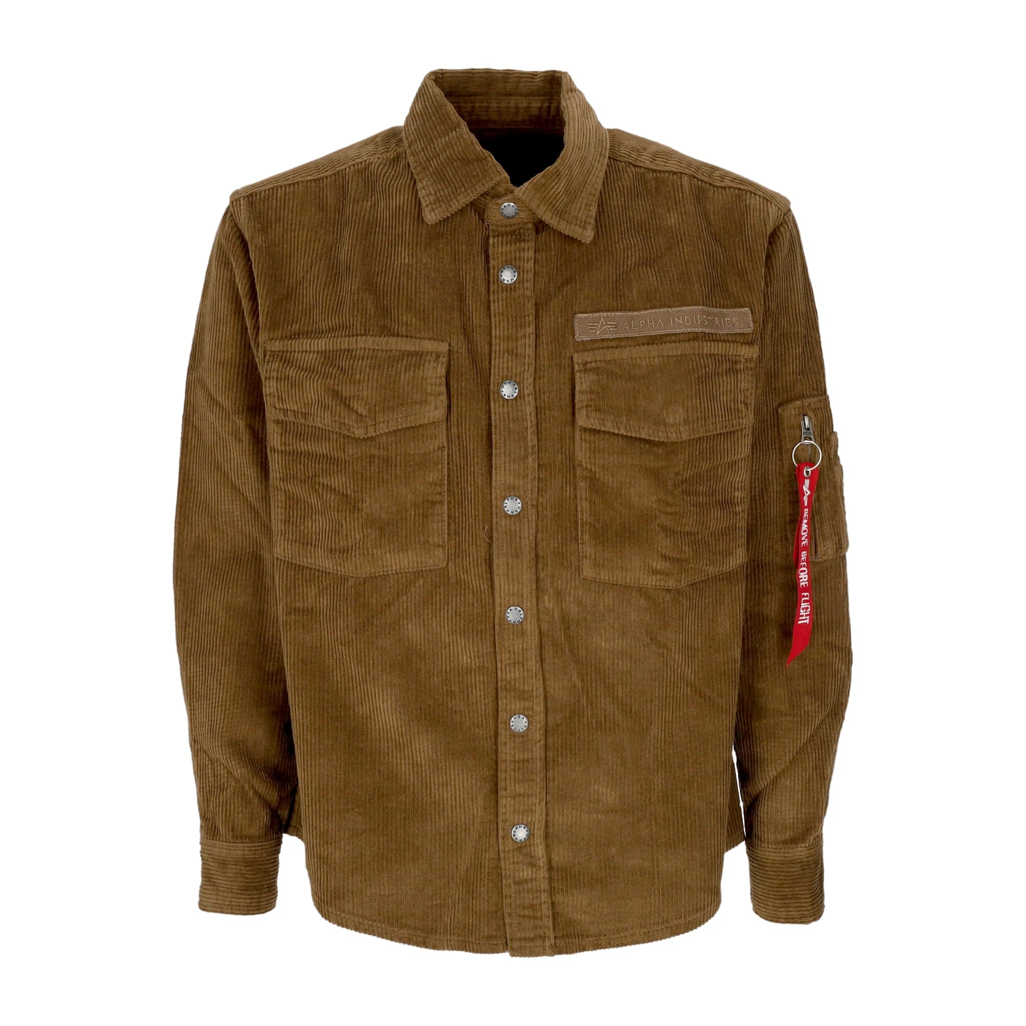 Men's Long Sleeve Shirt Cord Overshirt Sand