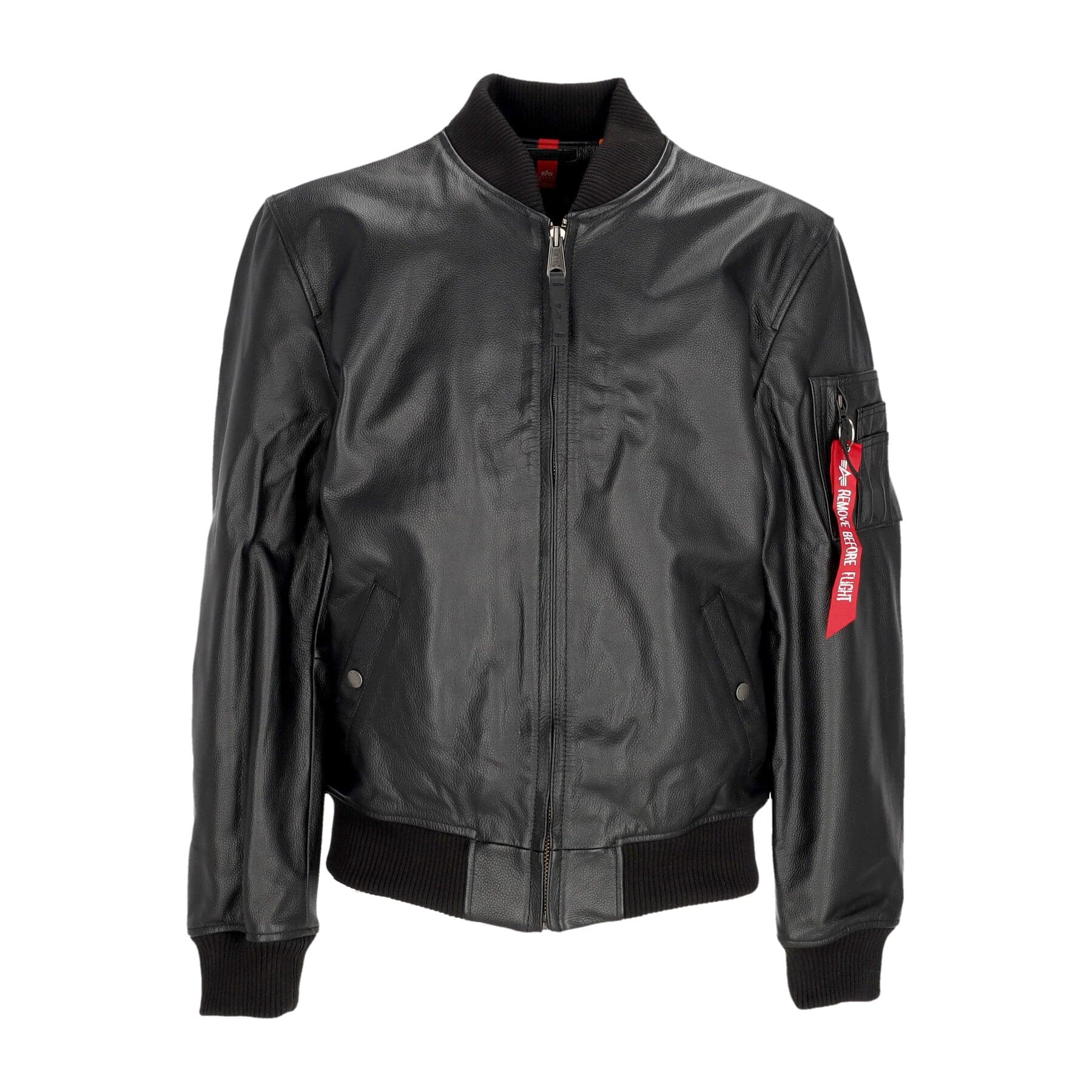Ma-1 Leather Lf Black Men's Jacket