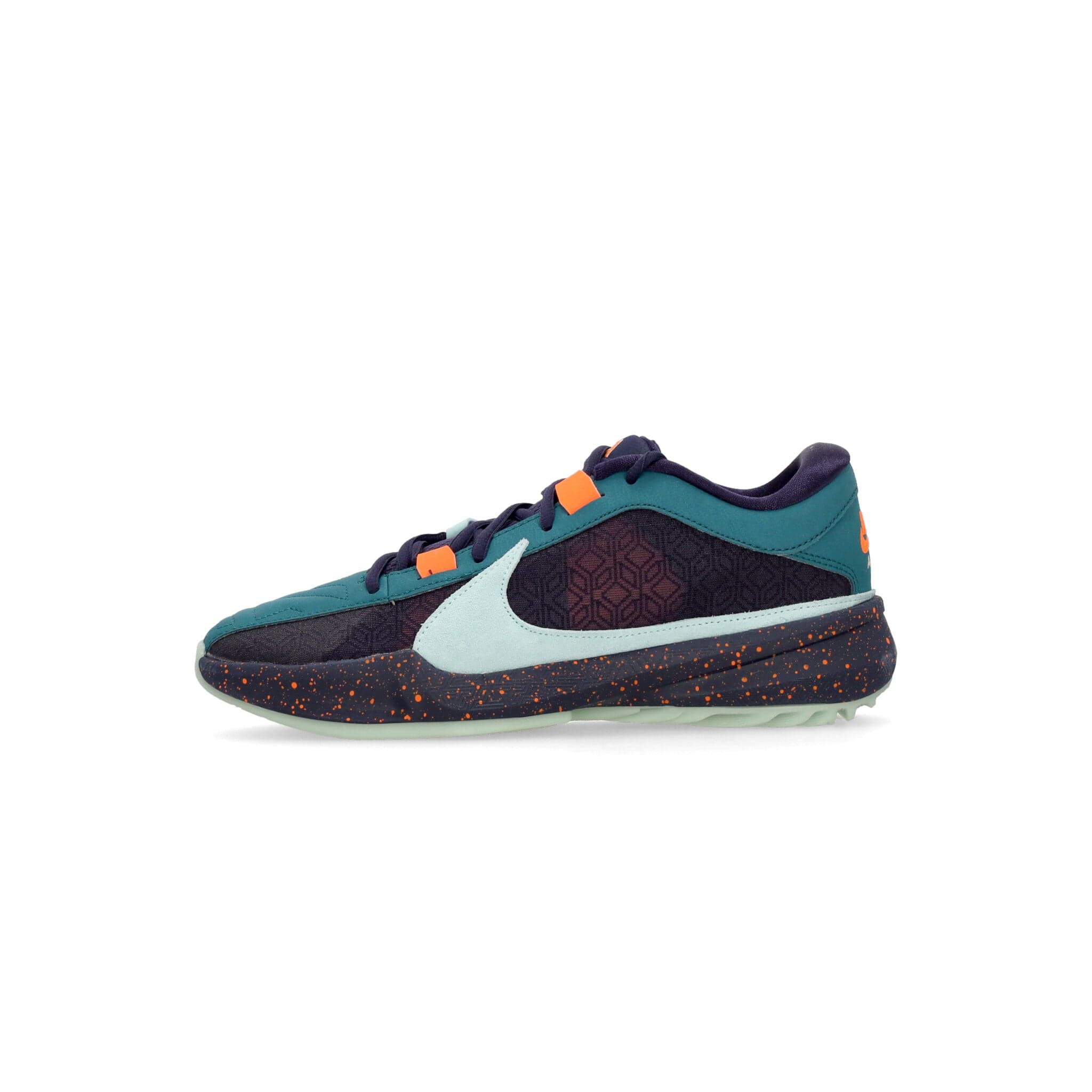 Men's Basketball Shoe Zoom Freak 5 Geode Teal/purple Ink/total Orange/jade Ice