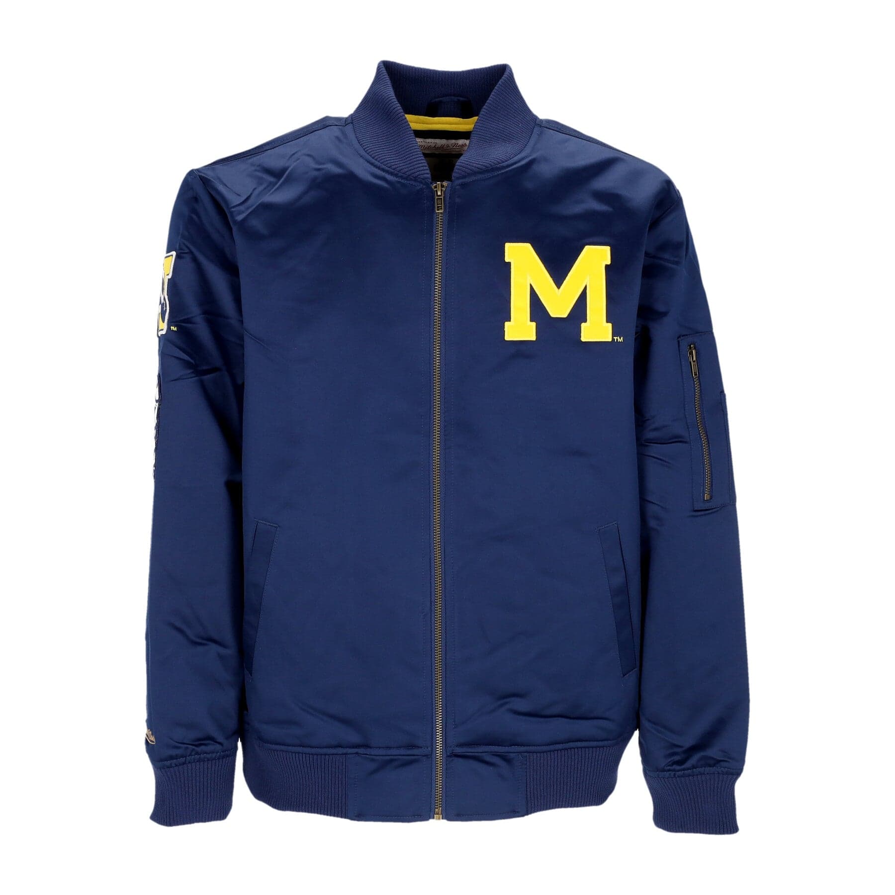 Men's Bomber Jacket NCAA Lightweight Satin Bomber Micwol Original Team Colors