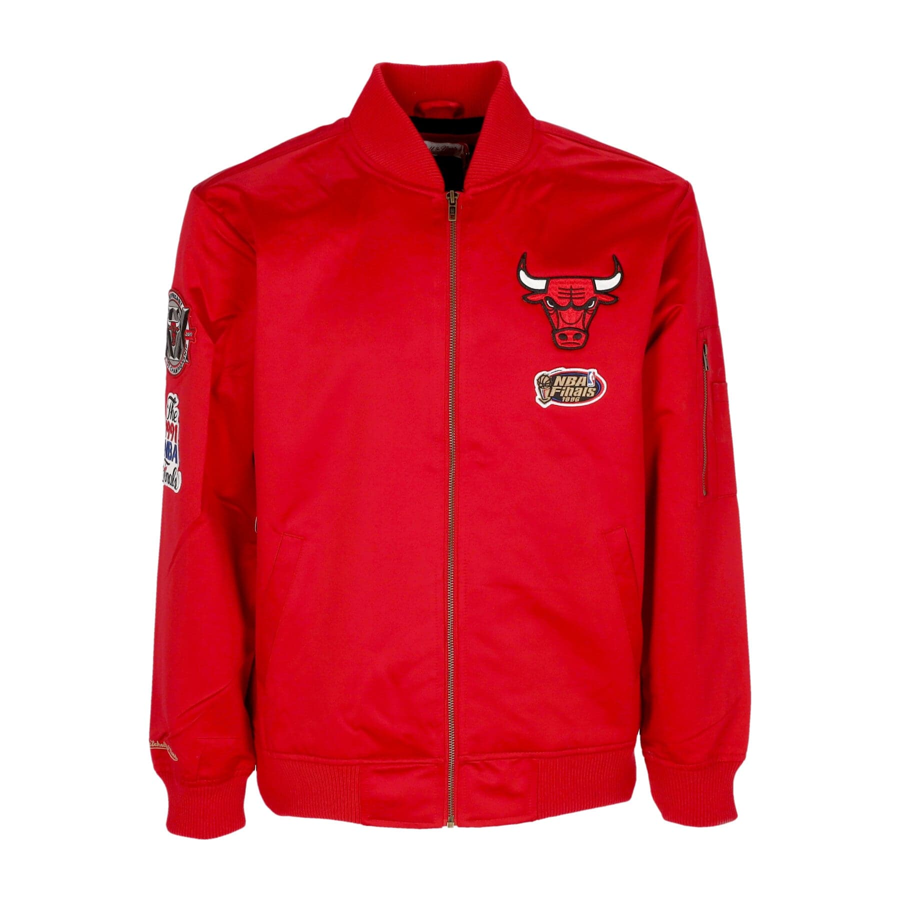 Men's Bomber Jacket Nba Lightweight Satin Bomber Chibul Original Team Colors