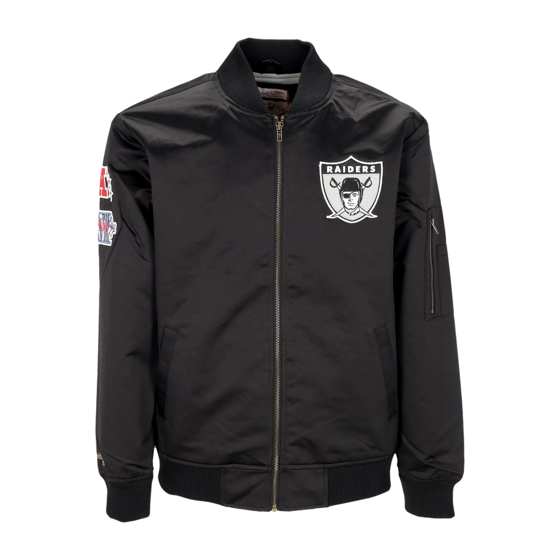 Men's Bomber Jacket Nfl Lightweight Satin Bomber Oakrai Original Team Colors