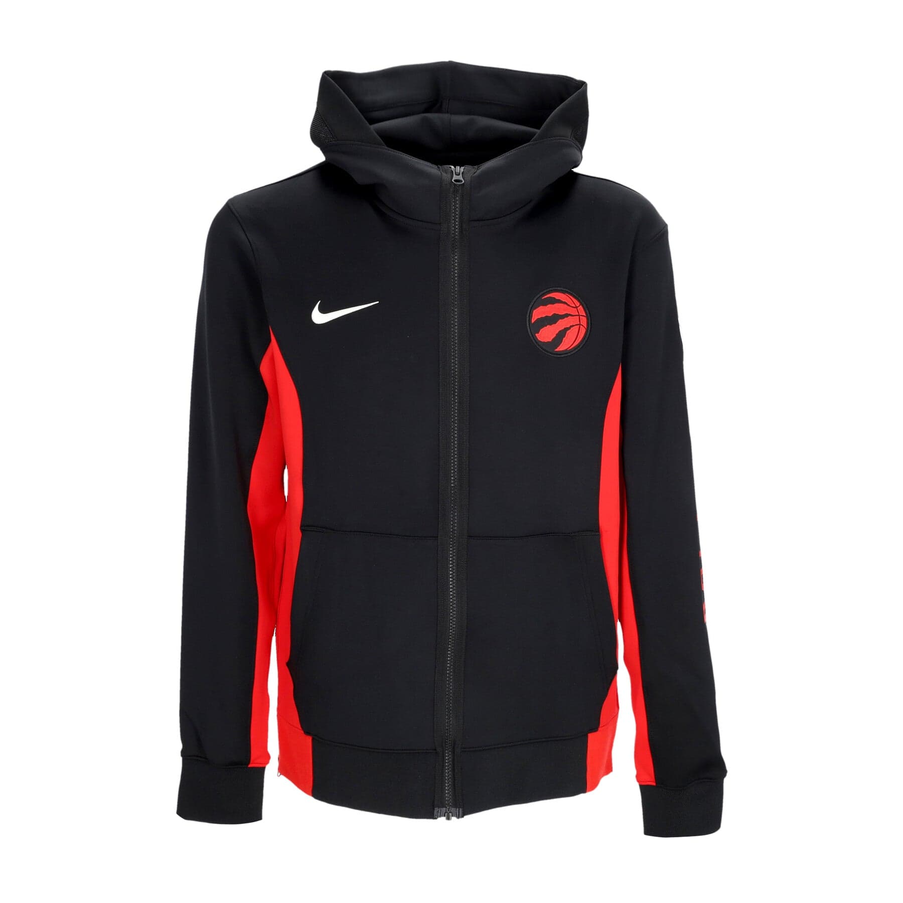 Men's Hooded Tracksuit Jacket Nba Dri-fit Showtime Full-zip Hoodie Torrap Black/university Red/white