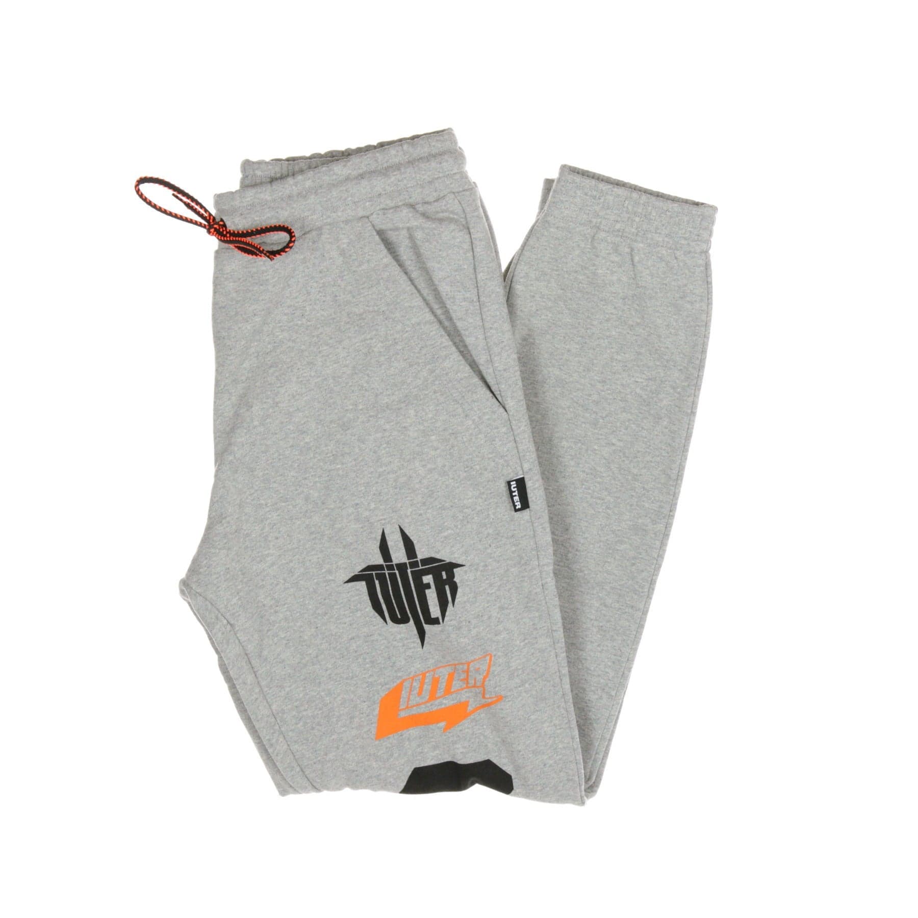 Men's Fleece Tracksuit Pants Horns Pants Light Grey