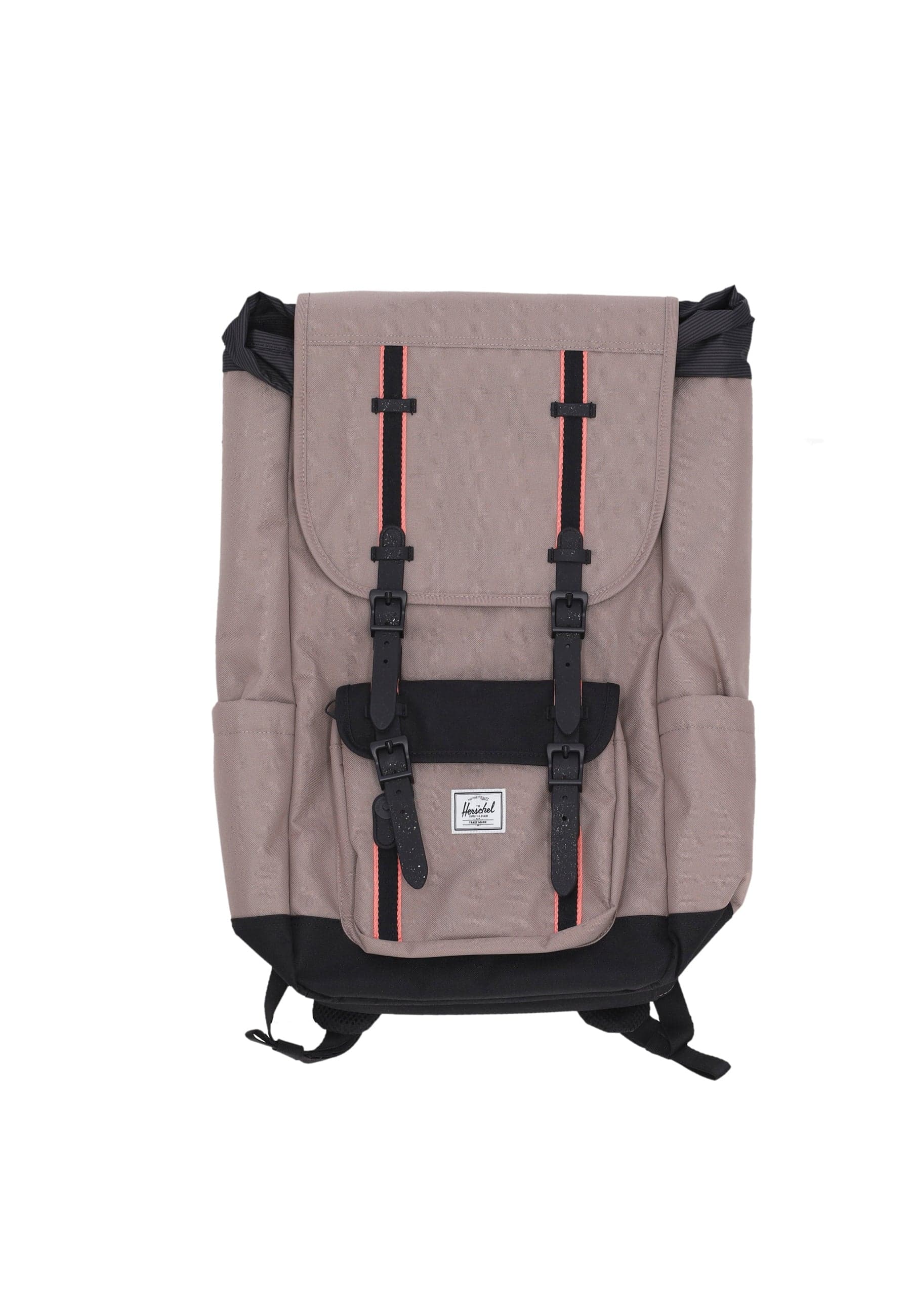Unisex backpack Little America Backpack Taupe Grey/black/shell Pink