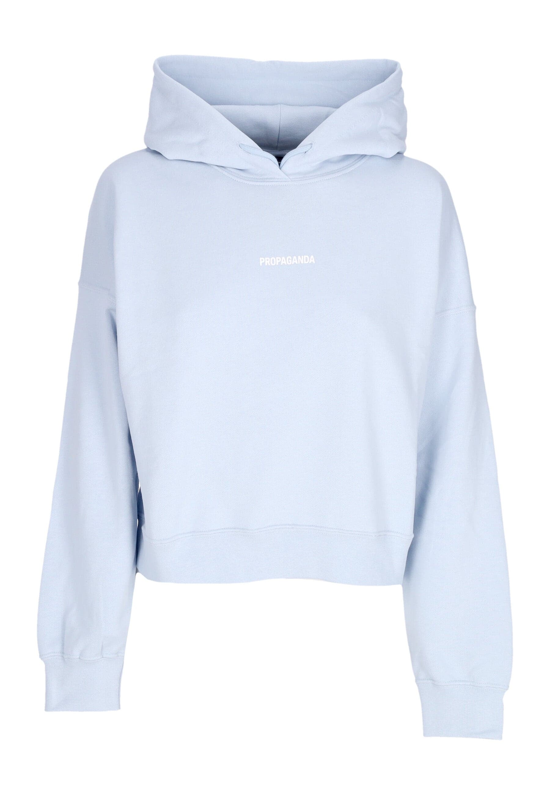 Women's Lightweight Cropped Hoodie W Ribs Crop Top Hoodie Sky