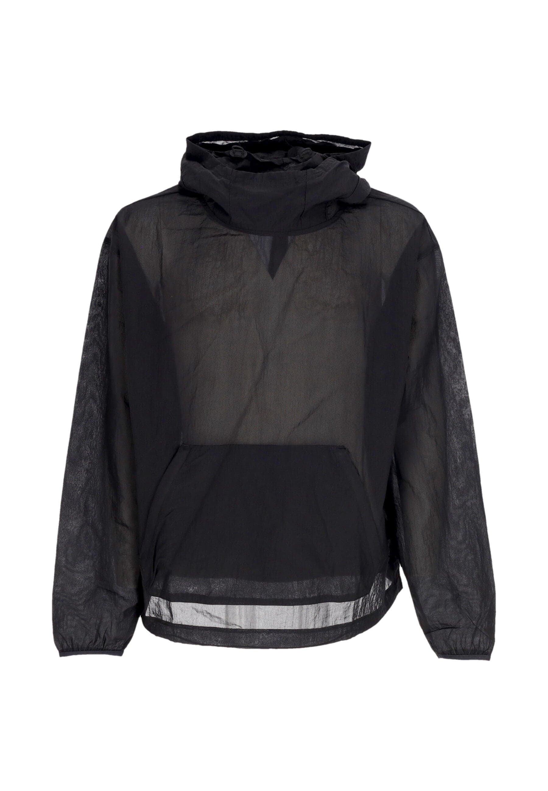 Men's Lightweight Hooded Sweatshirt Sportswear Tech Pack Woven Mesh Hoodie Black/black