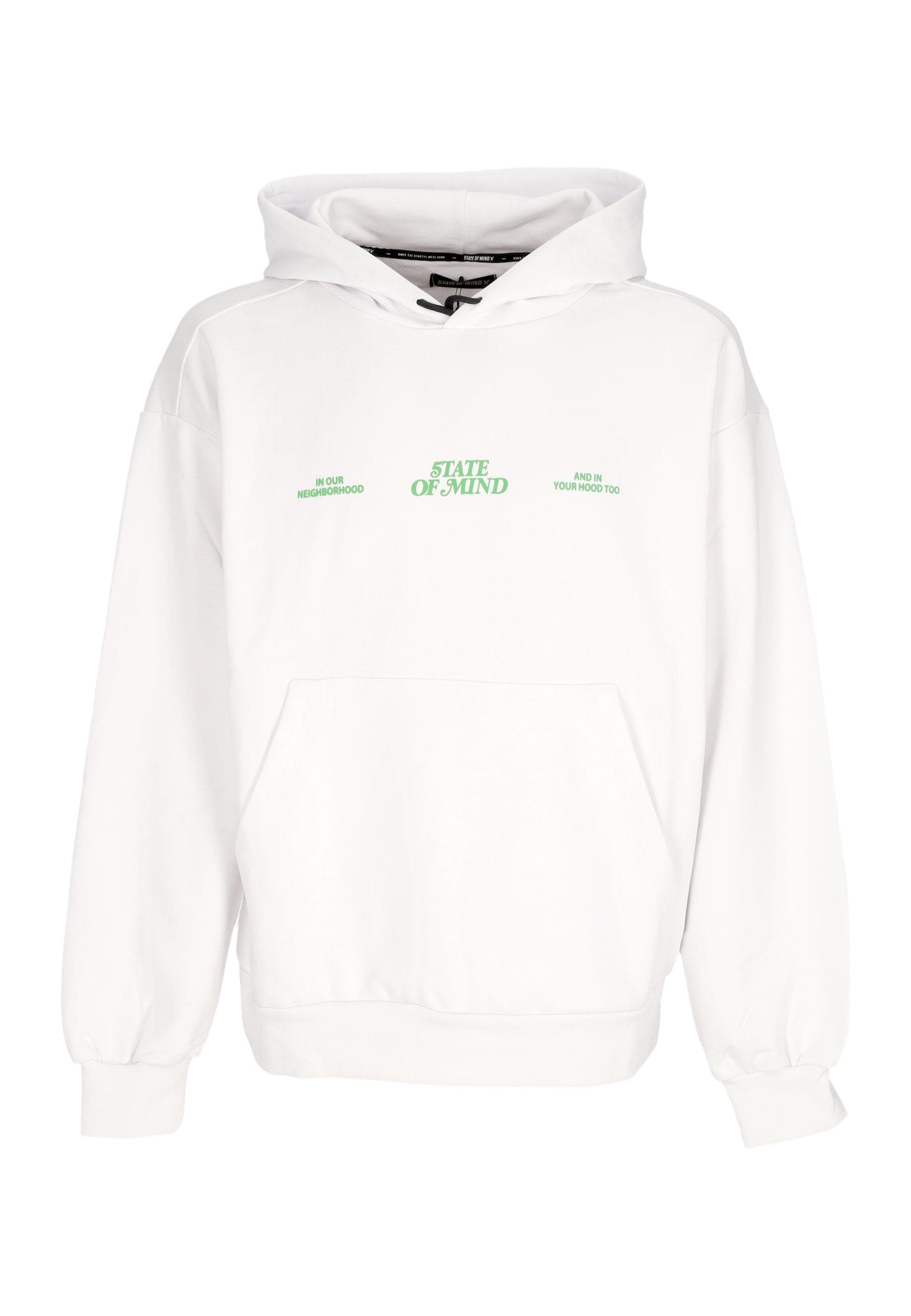 Street Dreams Hoodie White Men's Lightweight Hooded Sweatshirt