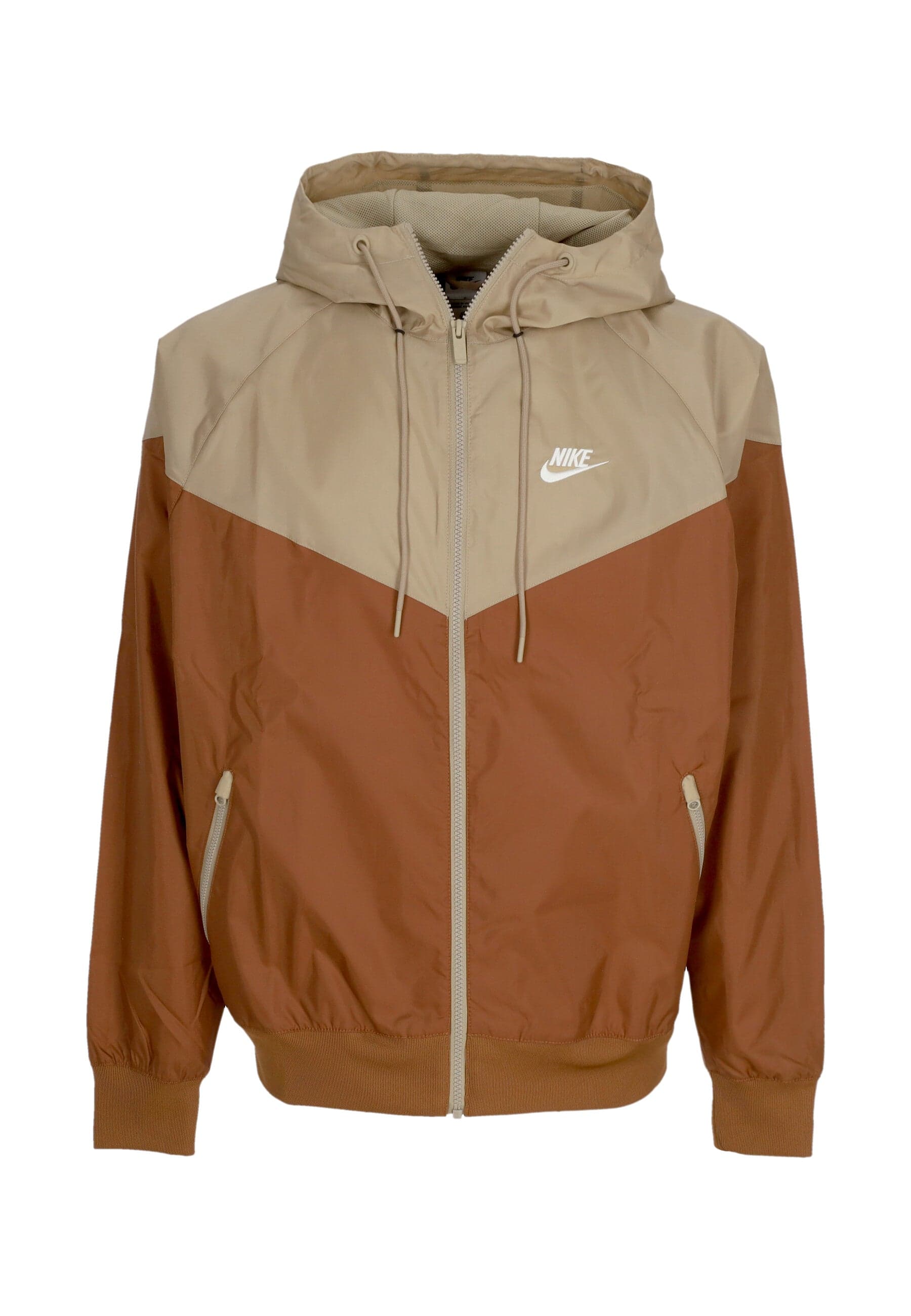 Windbreaker Men Sportswear Woven Lined Windrunner Hooded Jacket Lt British Tan/khaki/sail