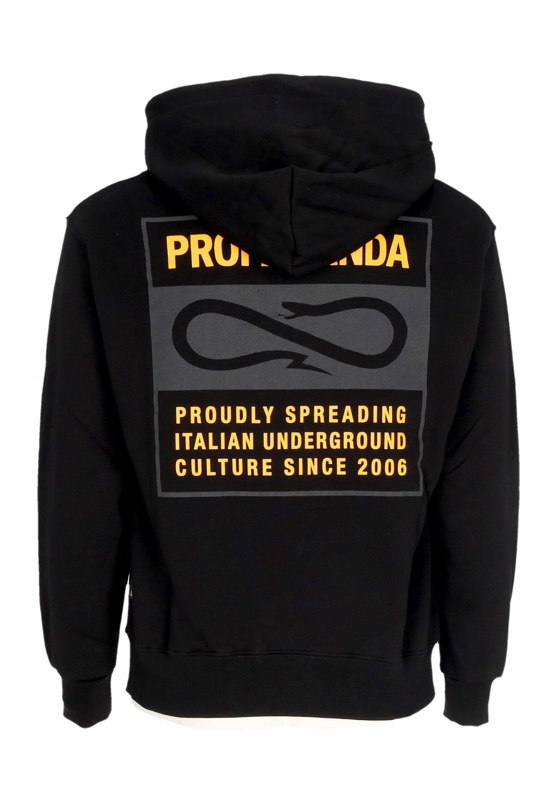 Men's Hoodie Label Bicolor Hoodie Black