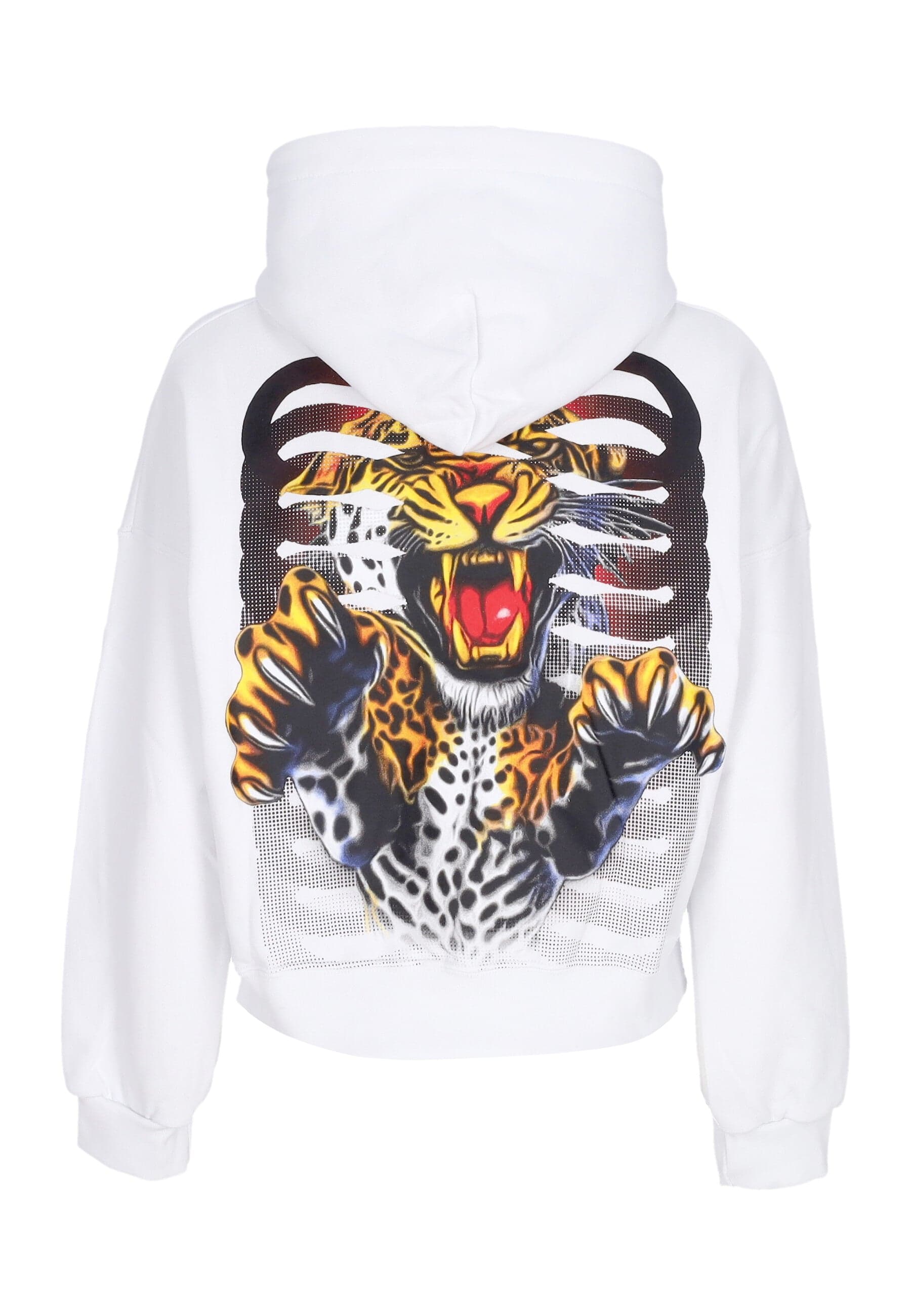 Women's Short Hoodie W Women Ribs Assault Croptop Hoodie White