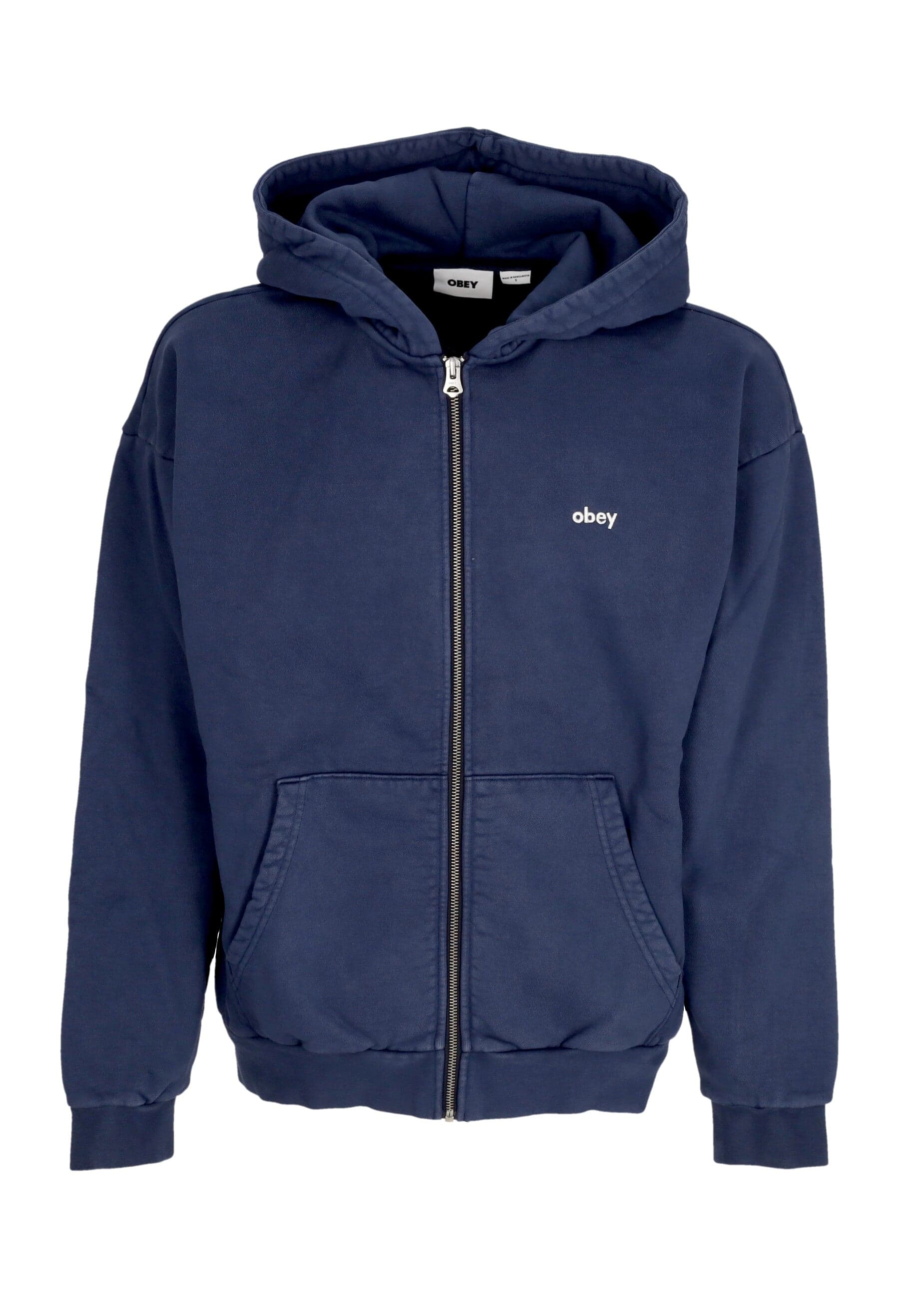 Zip Hoodie Man Lowercase Pigment Zip Hoodie Fleece Pigment Academy Navy