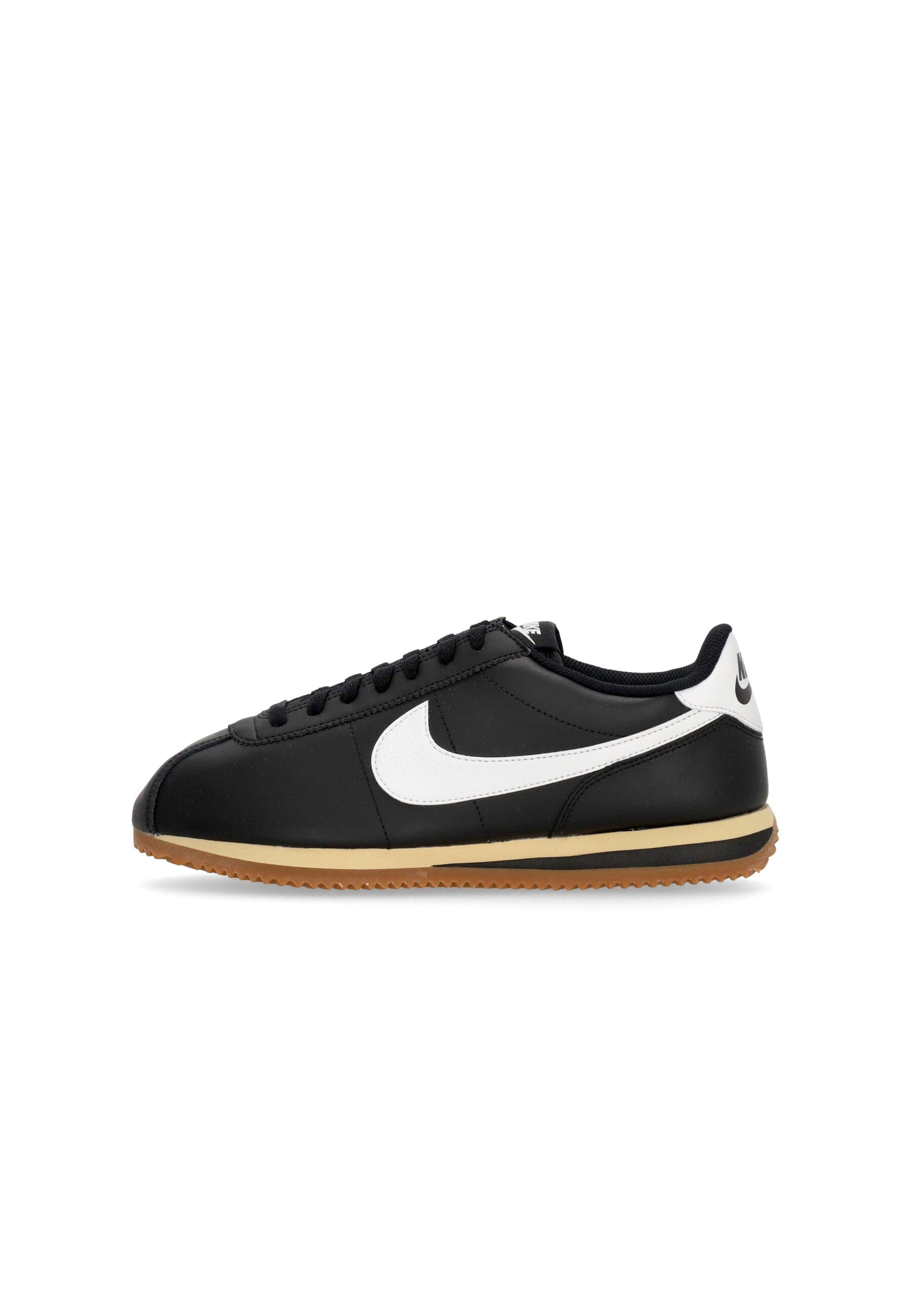Men's Low Shoe Cortez Black/white/gum Med Brown/sesame