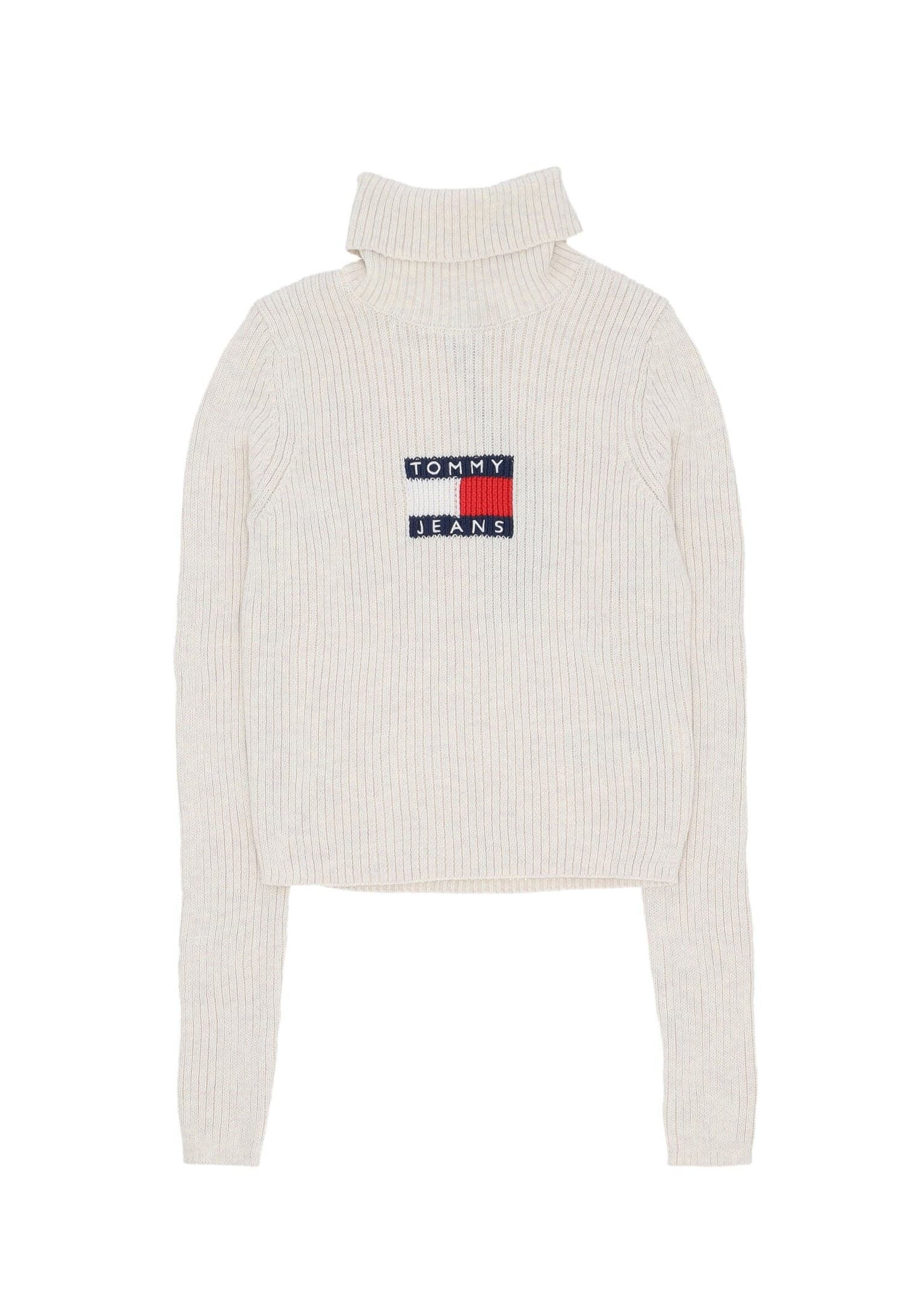 Women's sweater W Melange Turtleneck Flag Sweater Ancient White Melange