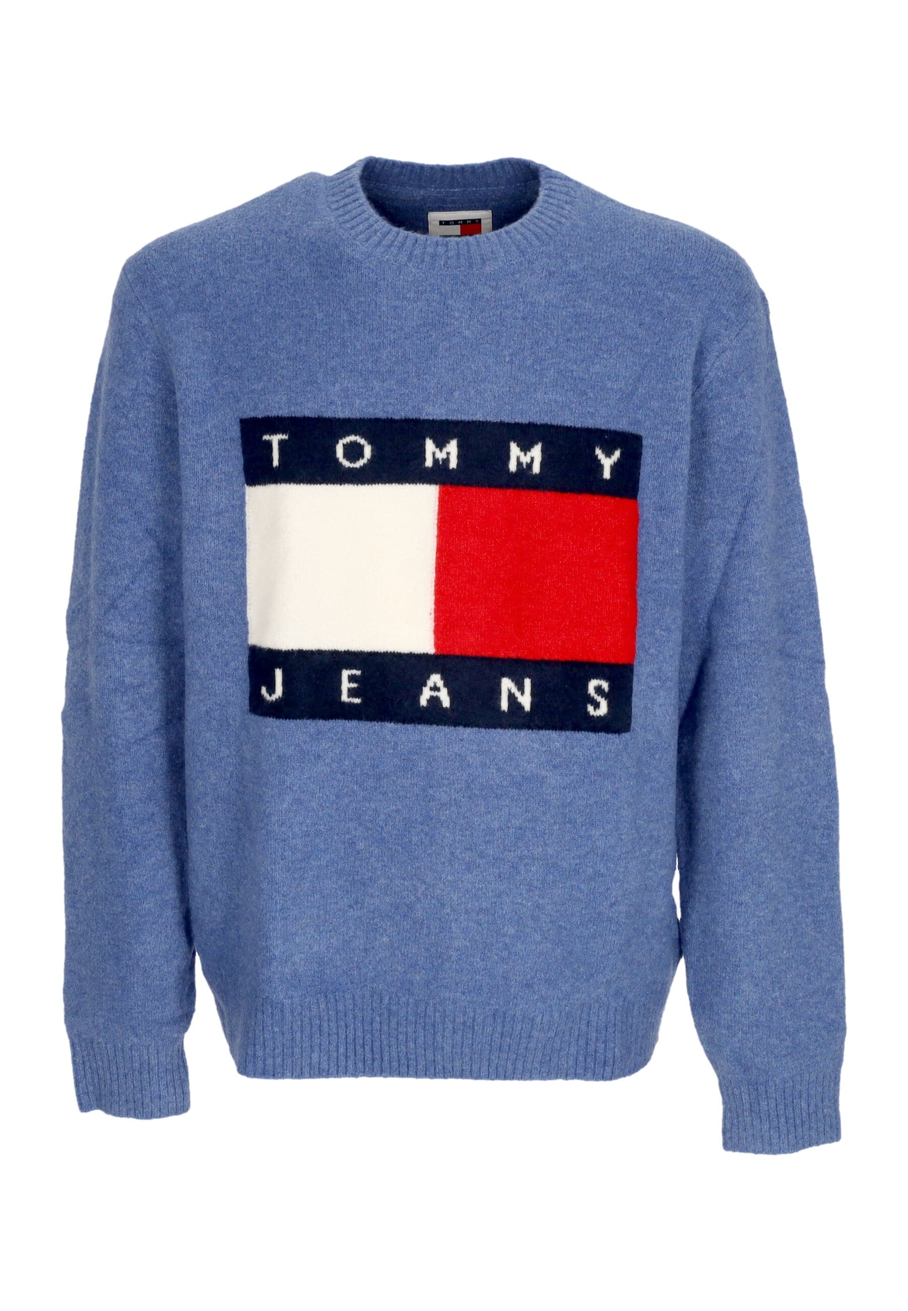 Men's Melange Flag Sweater Bright Blue Melange