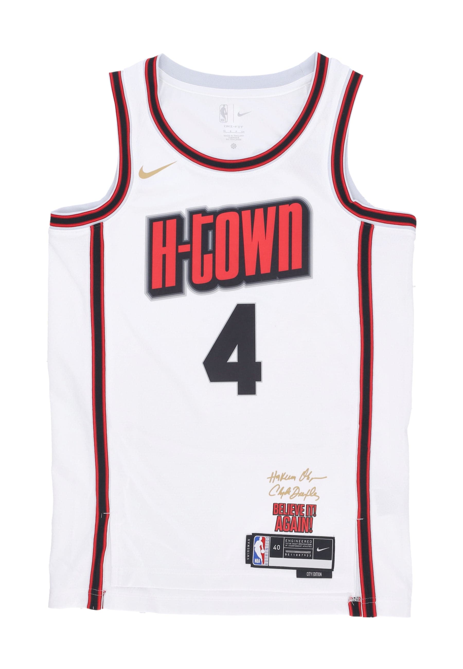 Nba Dri Fit Swingman Jersey No 4 Jalen Green Houroc White/original Team Colors