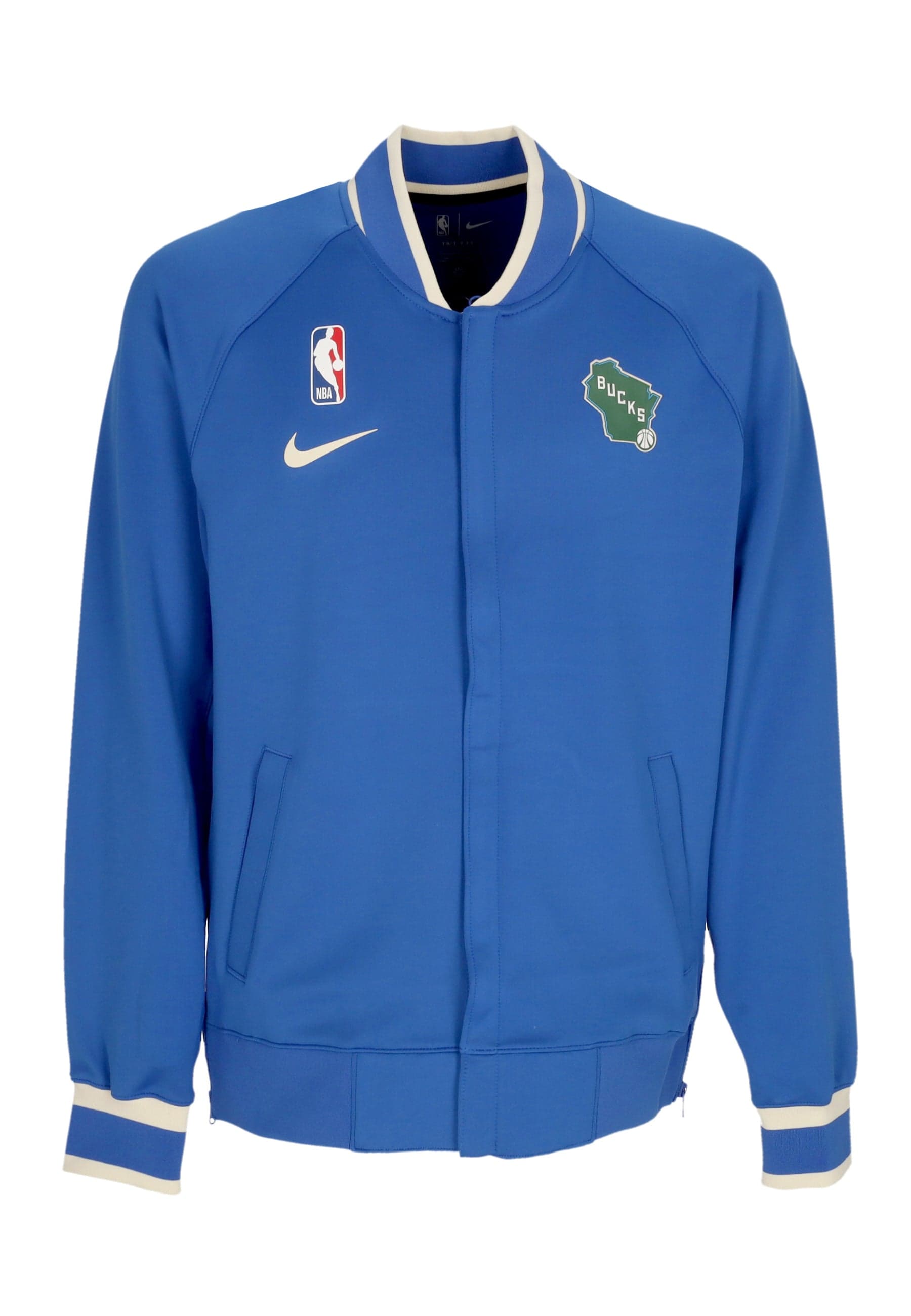 Lightweight College Man Nba City Edition Dri-fit Showtime L/s Full-zip Top Milbuc Game Royal/game Royal/flat Opal
