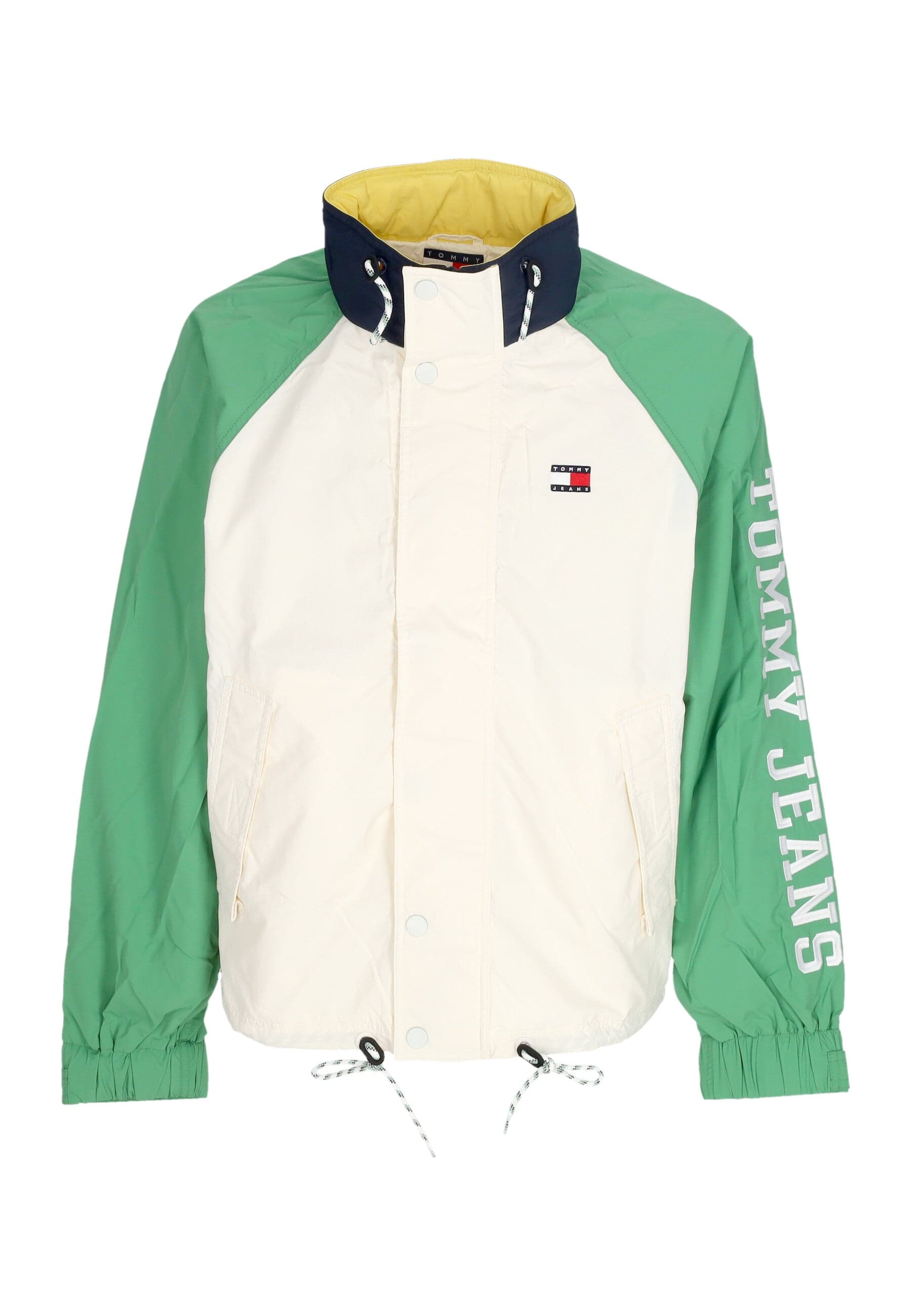 Men's Wind Jacket Color Block Jacket Ancient White/coastal Green