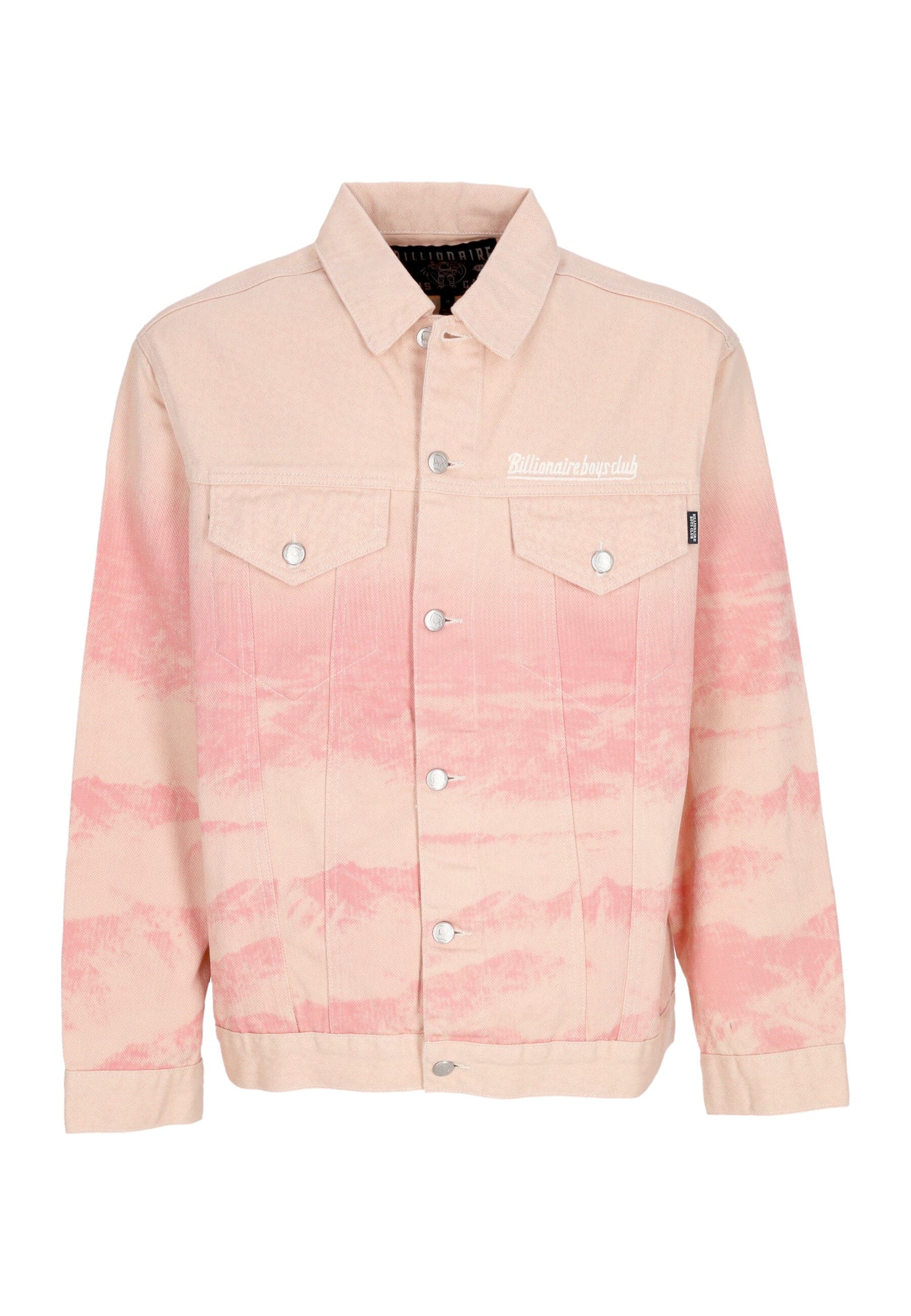 Jeans Man Mountain Print Astro Denim Jacket Pink