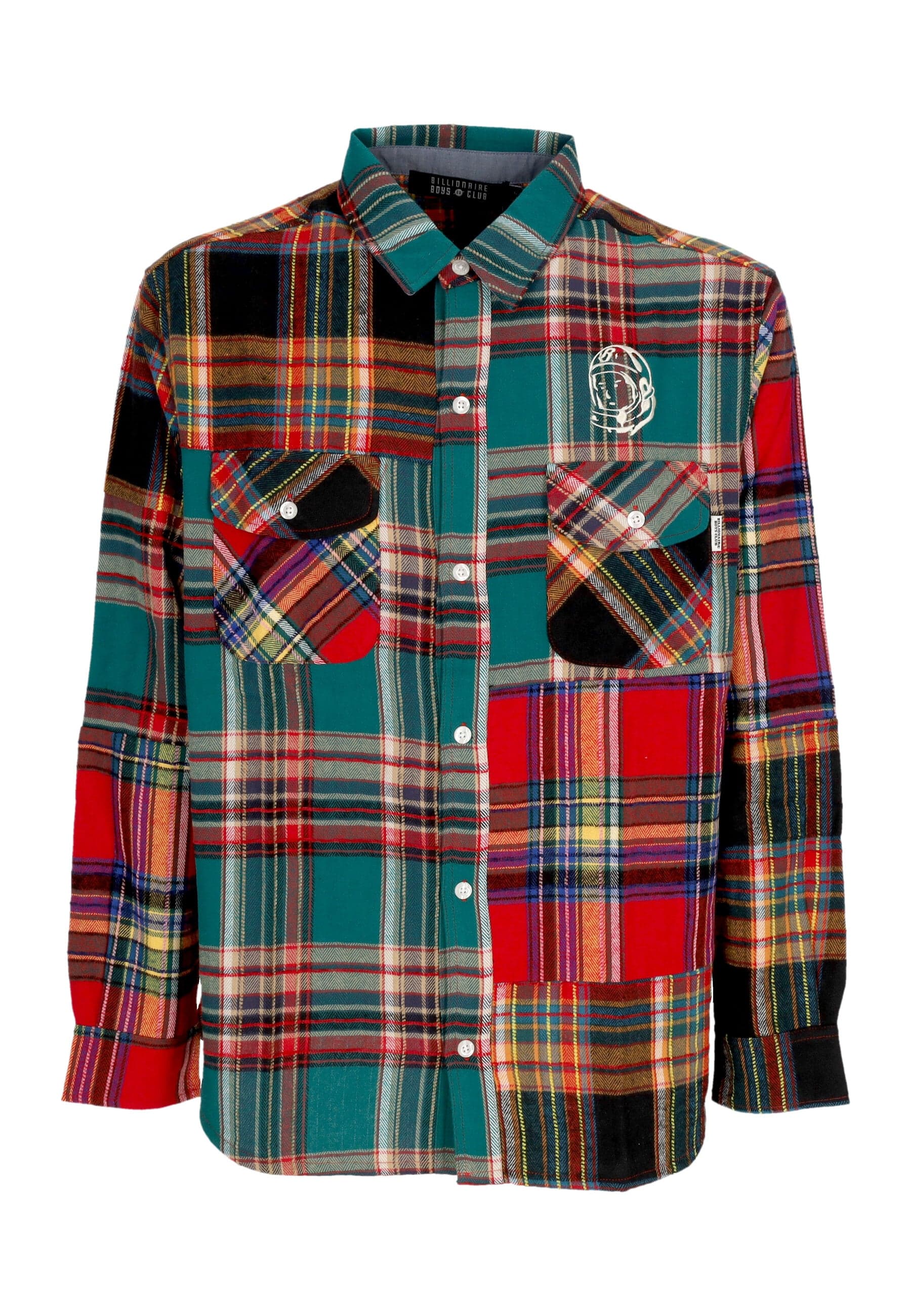 Shirt Long Sleeve Patchwork Check Shirt Multi Check